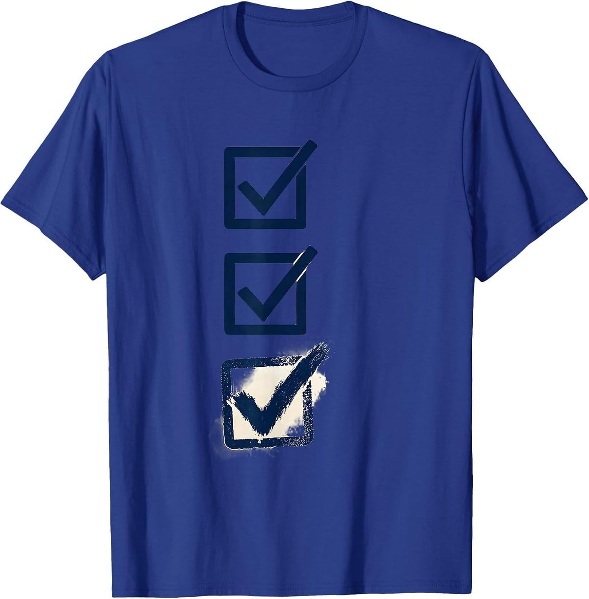 Men's Ballot Box Stamp Political Satire Humor T-Shirt - Royal Blue