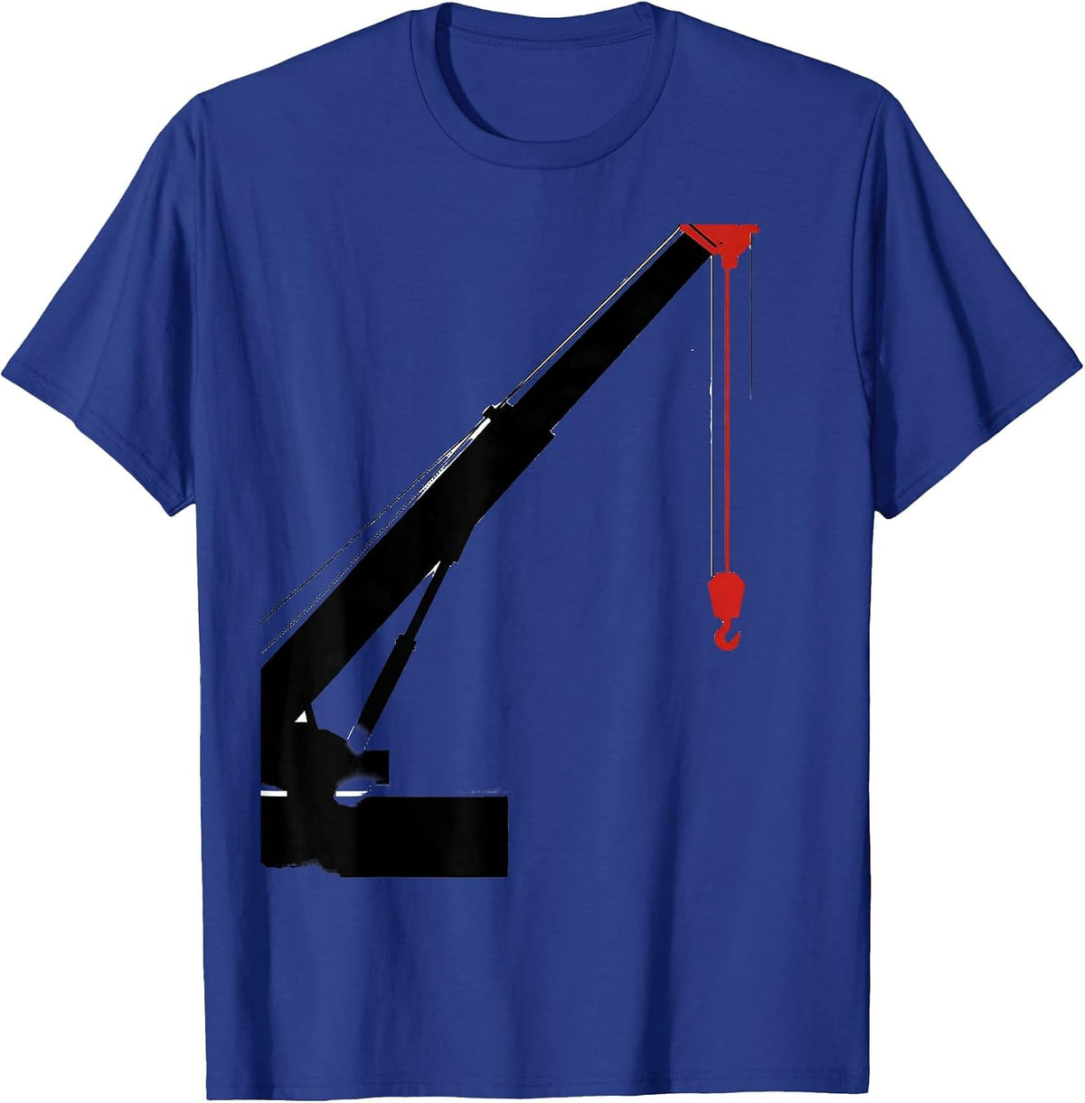 Men's Geometric Mobile Crane Operator Heavy Equipment Humor T-Shirt - Royal Blue
