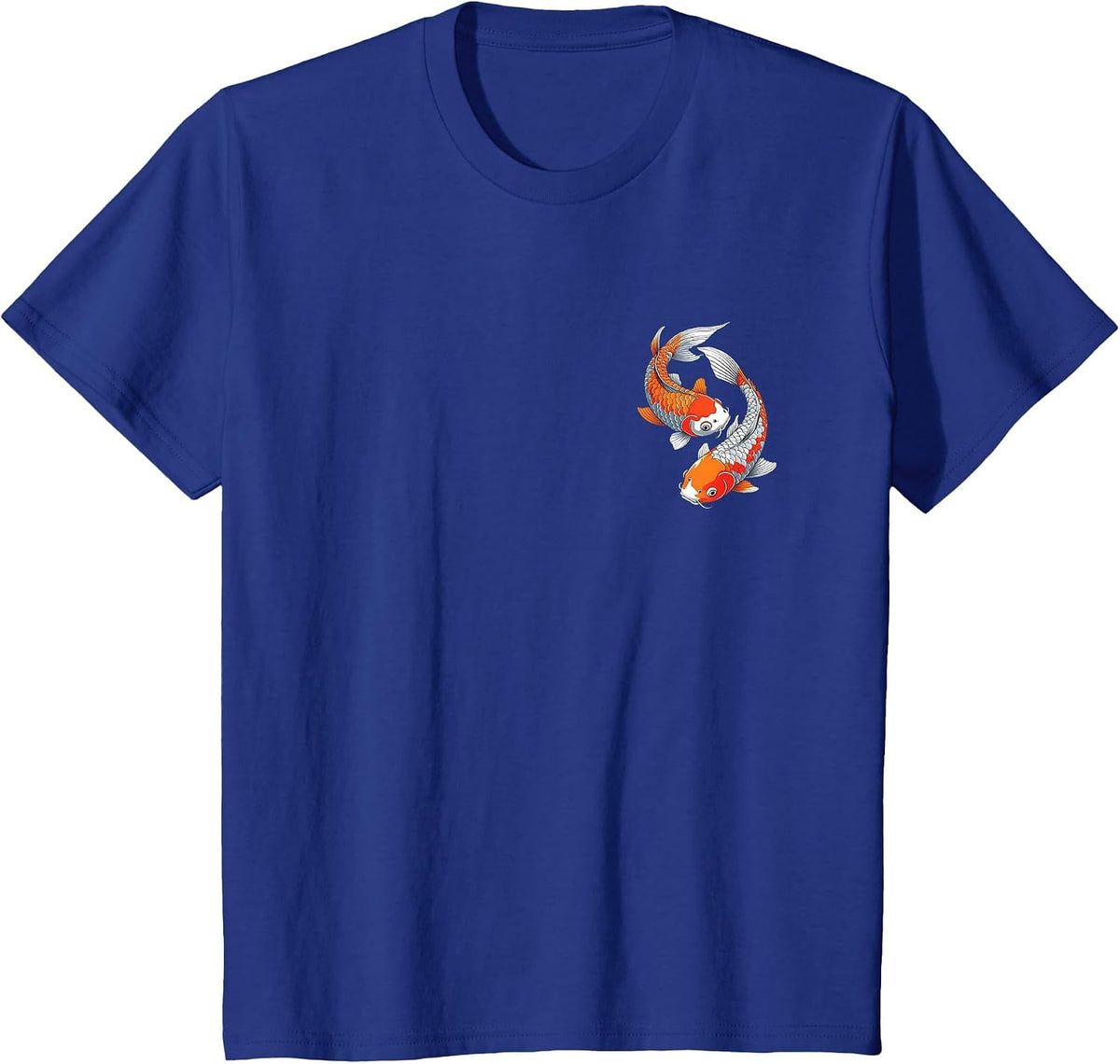 Japanese Koi Fish Yin Yang T-Shirt - Royal Blue