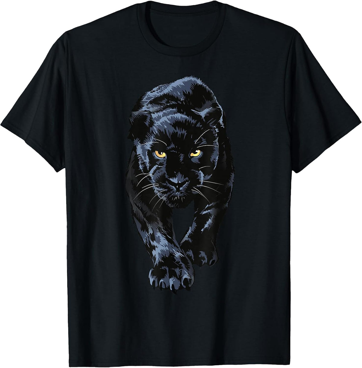Black Panther Walking for Lovers Animal Leopard & Jaguar T-Shirt - Black