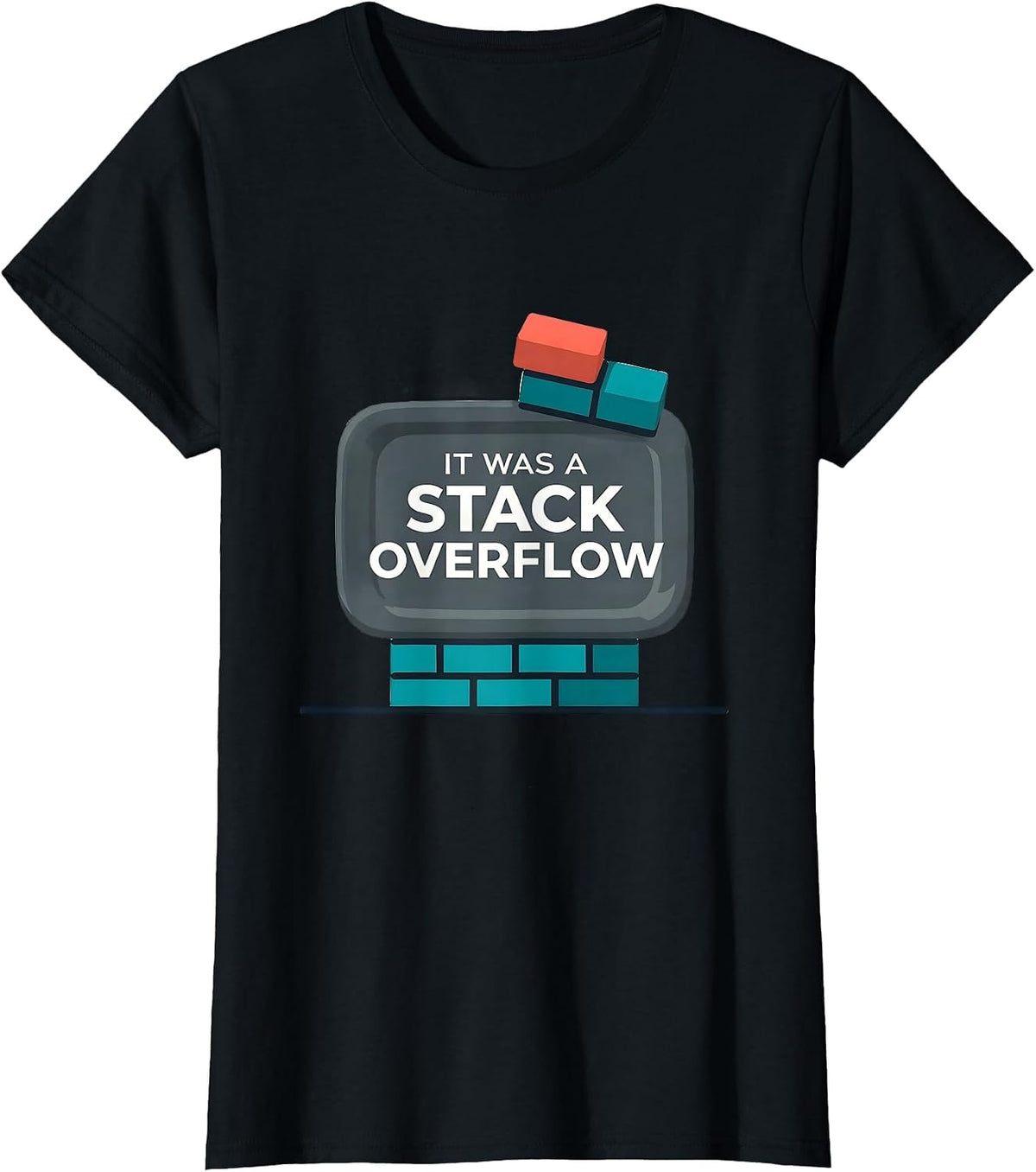 Women's It Was A Stack Overflow Funny Tech Support Programmer Gift T-Shirt - Black