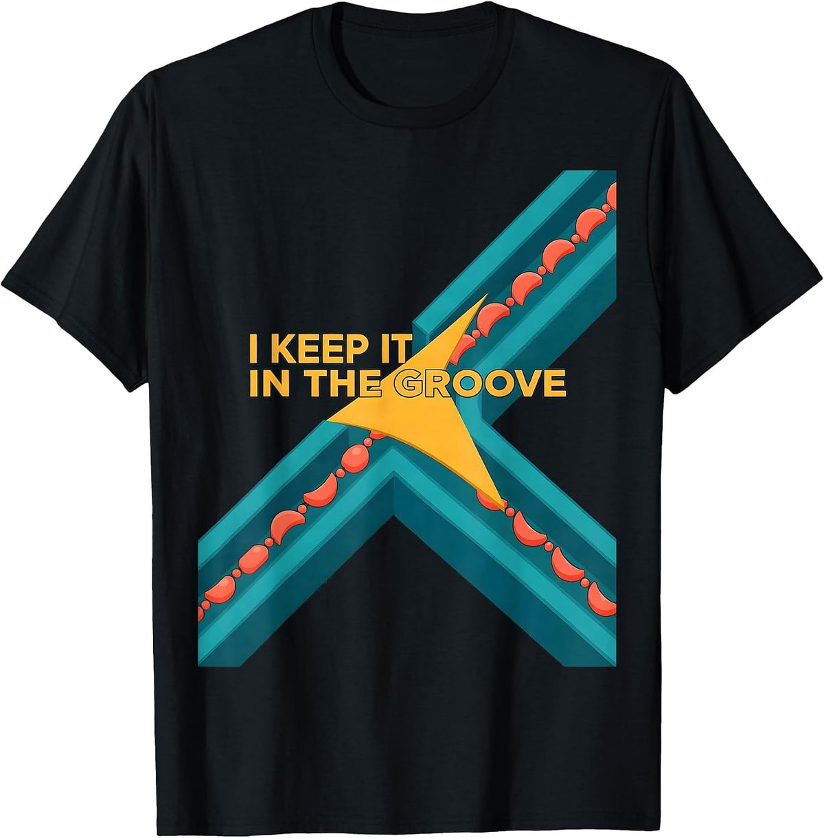 Men's I Keep It In The Groove Funny Welder Trade Pride Metal T-Shirt - Black