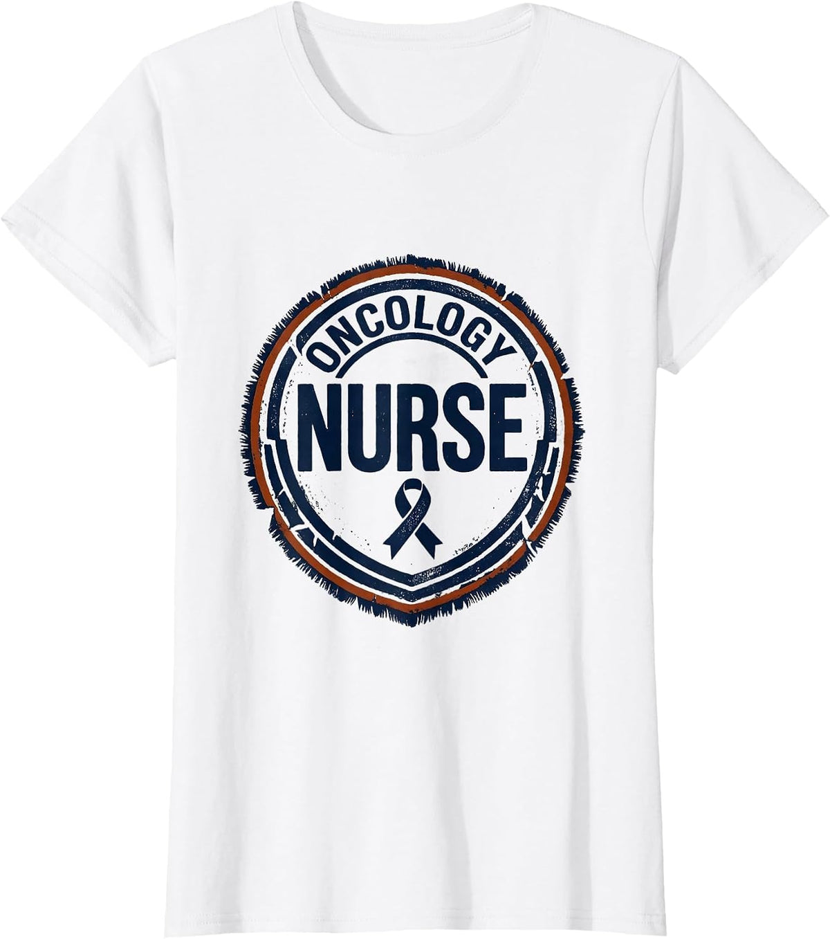 Oncology Nurse Rubber Stamp Healthcare Professional Gift T-Shirt - White