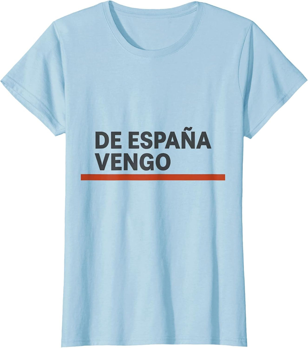 Women's De España Vengo Minimalist Spanish Heritage Souvenir T-Shirt - Baby Blue