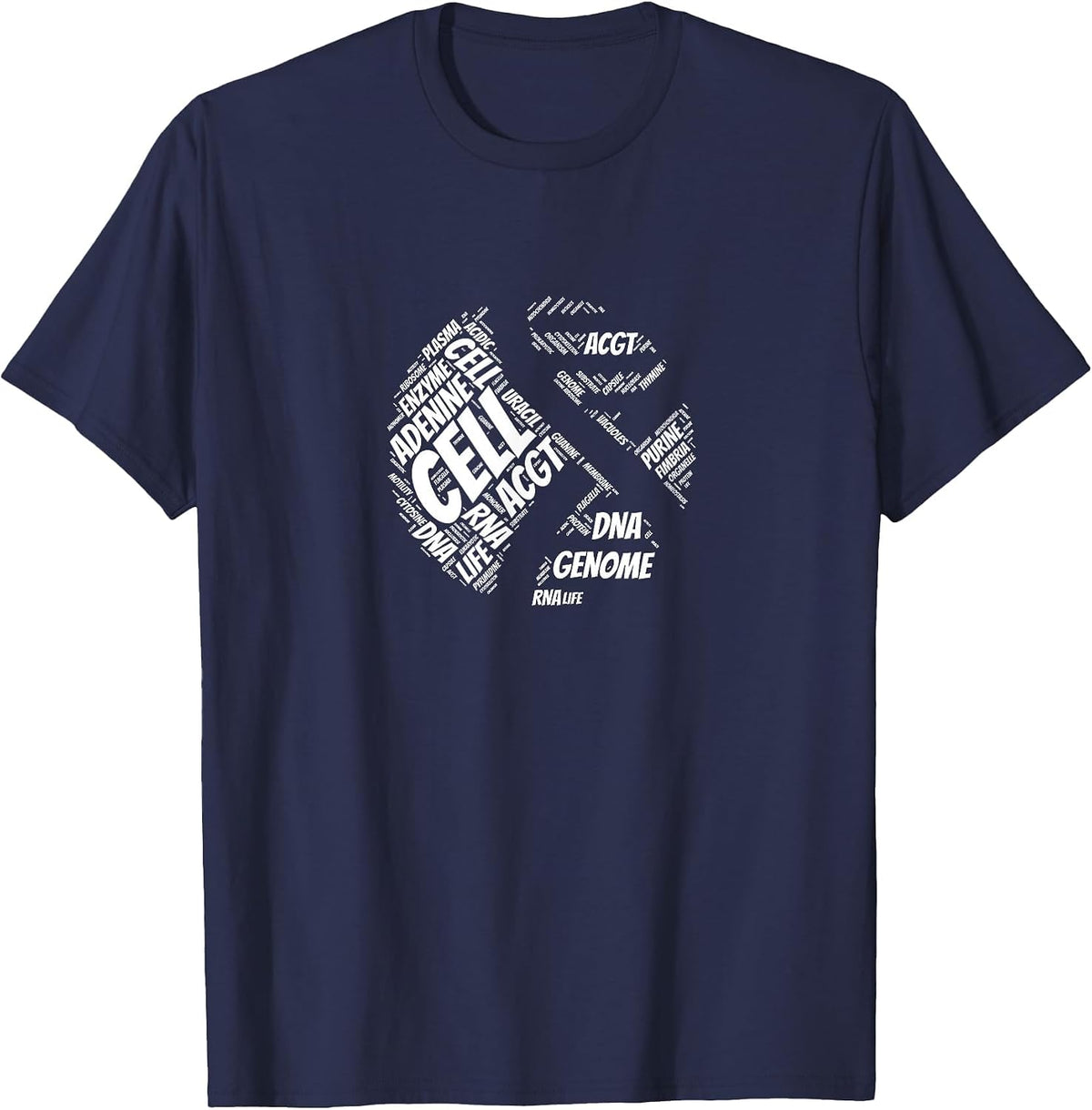 Double Helix DNA - Biology Science T-Shirt T-Shirt - Navy Blue
