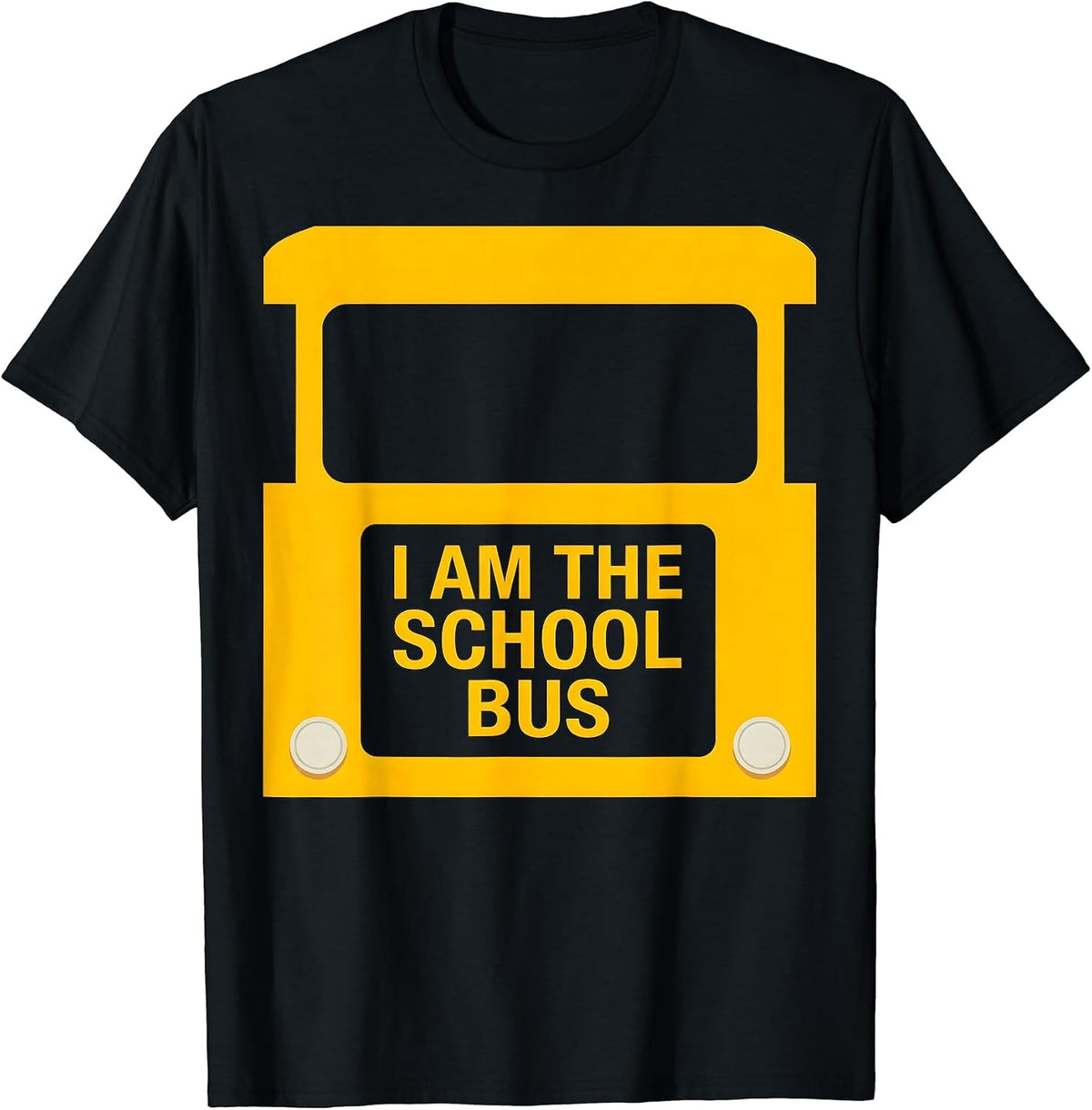 Men's I Am The School Bus Funny School Bus Driver Halloween T-Shirt - Black
