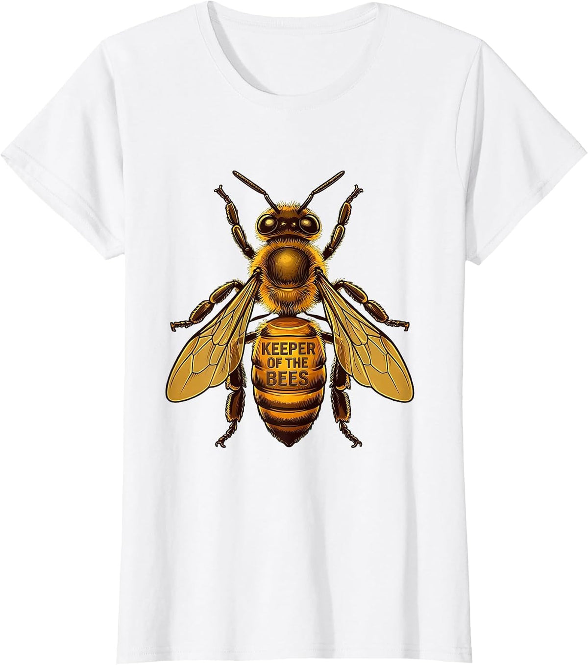 Keeper of the Bees Beekeeping Design T-Shirt - White