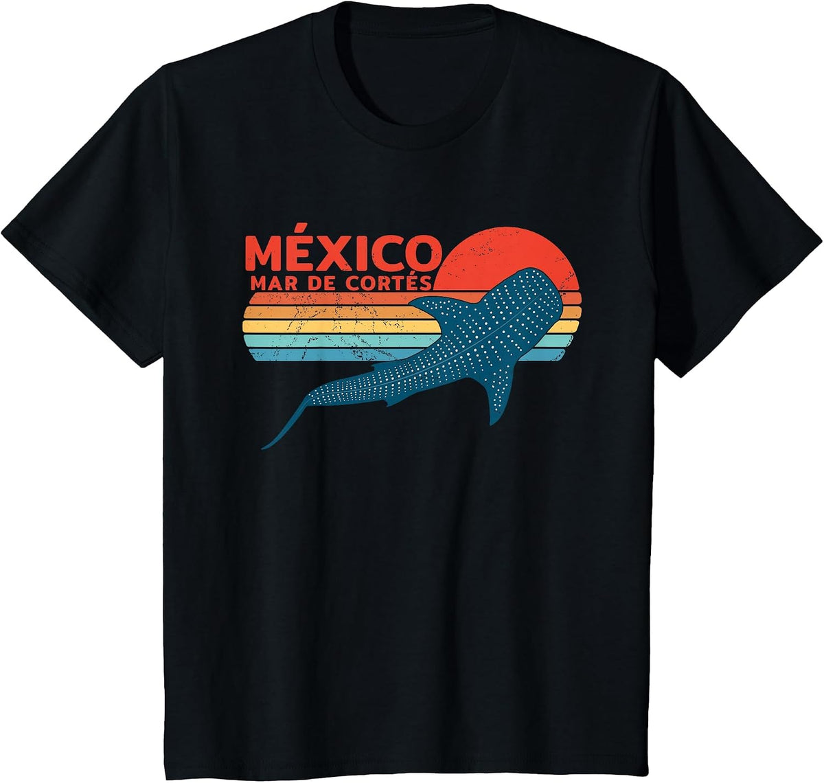 Whale Shark Sea of Cortez Mexico T-Shirt - Black