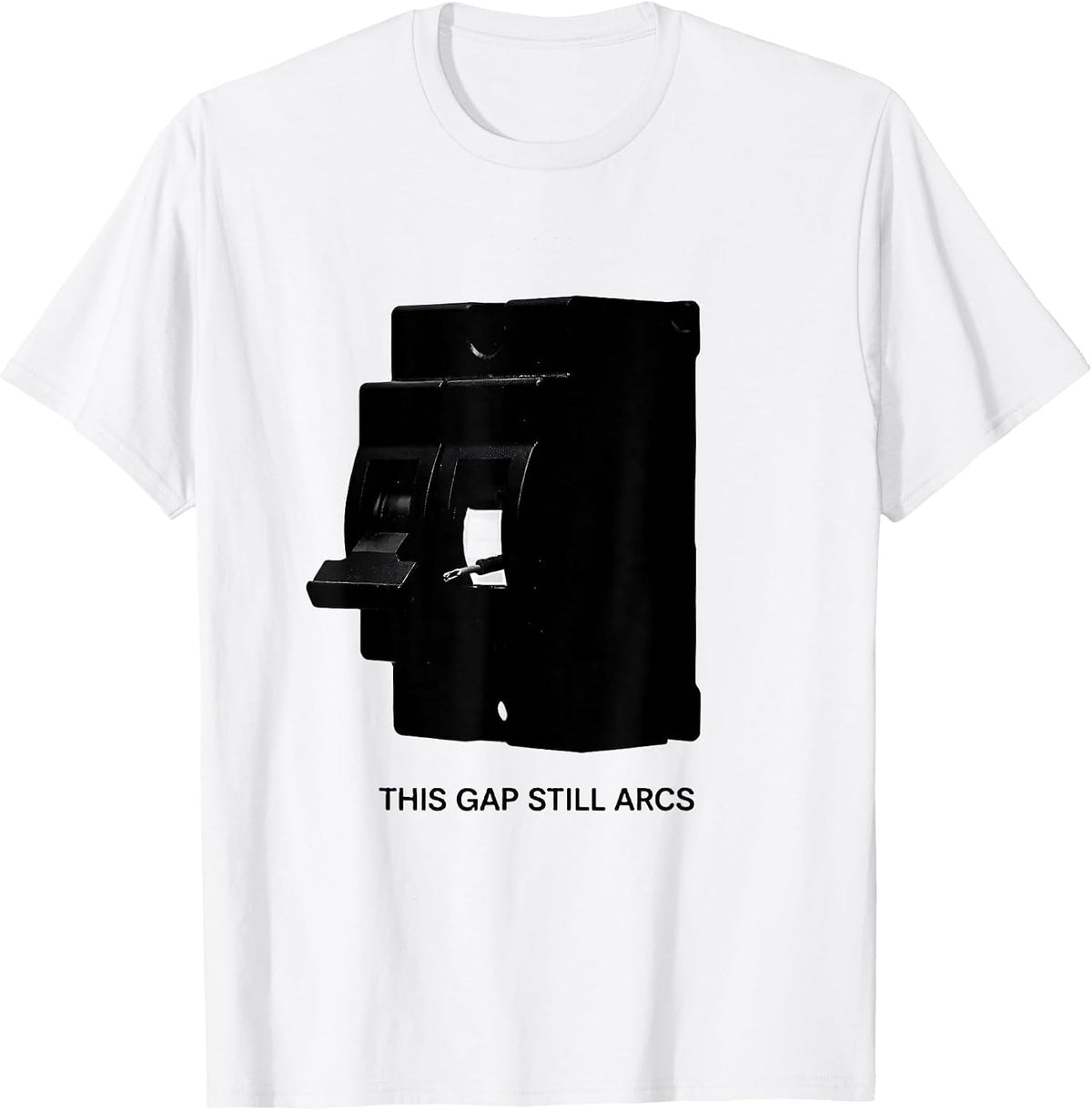 Men's This Gap Still Arcs Funny Electrician Engineer Lineman Gift T-Shirt - White