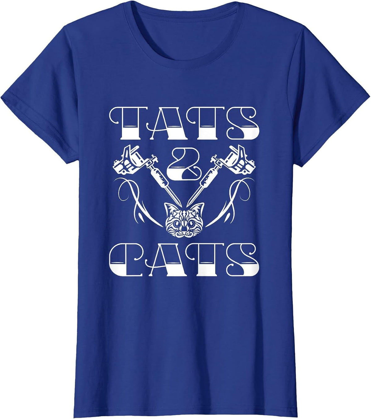 Tats and Cats Tattoo T-Shirt - Royal Blue