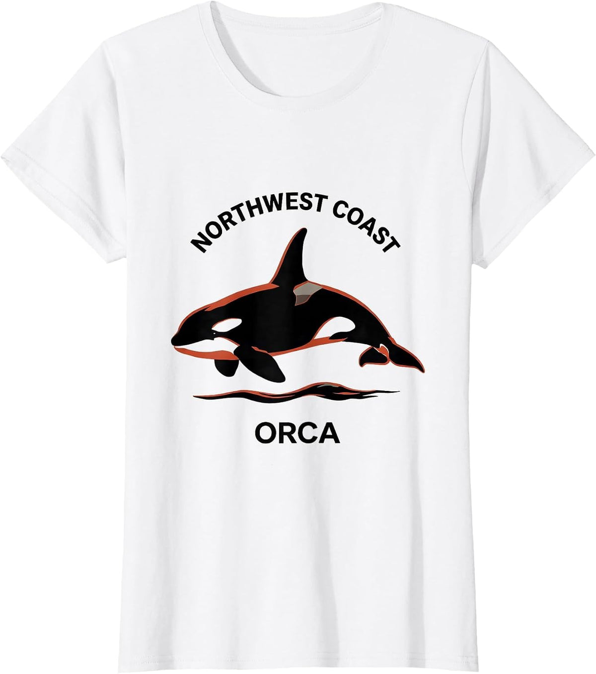 Northwest Coast Orca Minimalist Indigenous Awareness T-Shirt - White