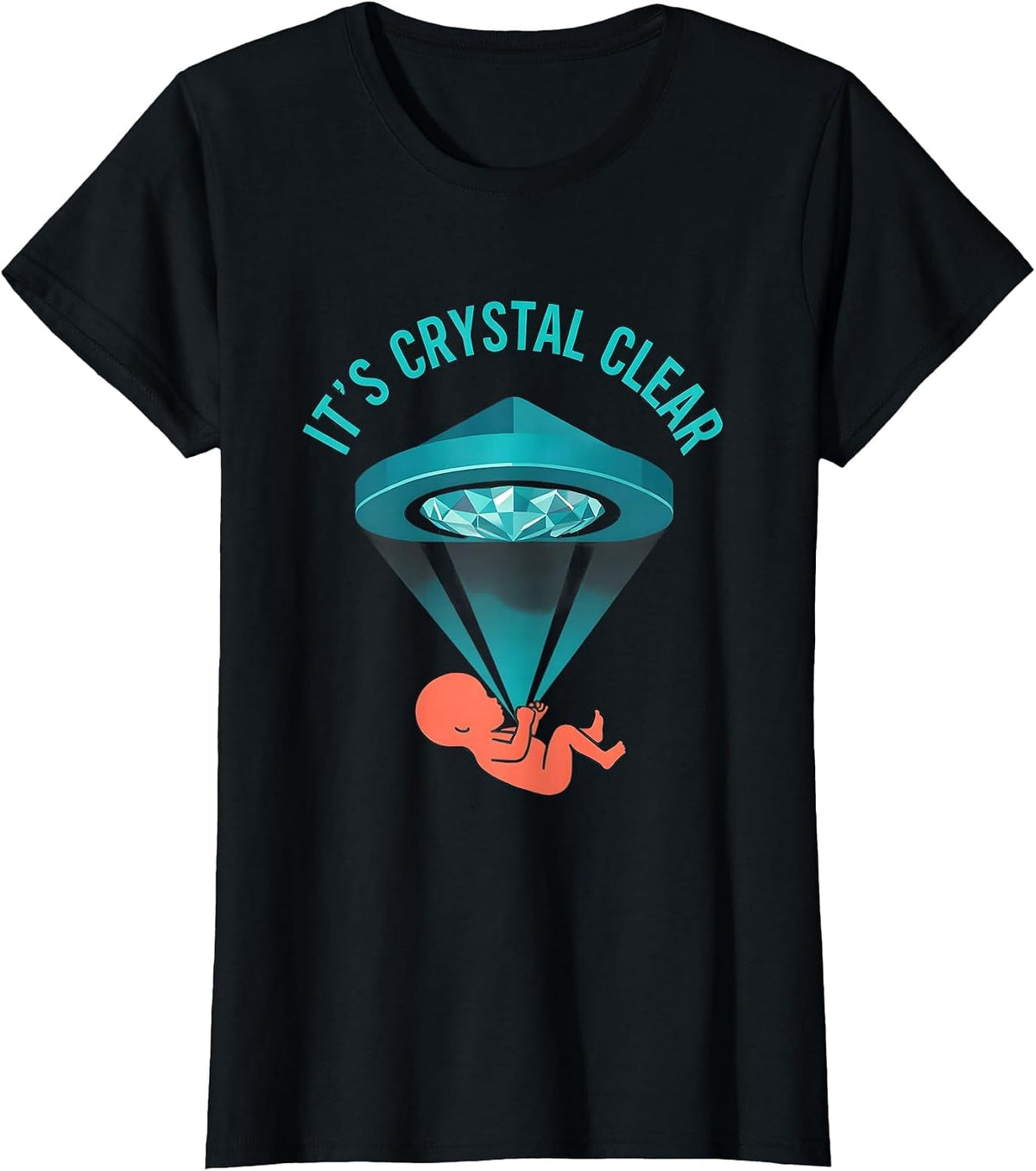 It's Crystal Clear Funny Rad Tech X-ray Technologist T-Shirt - Black