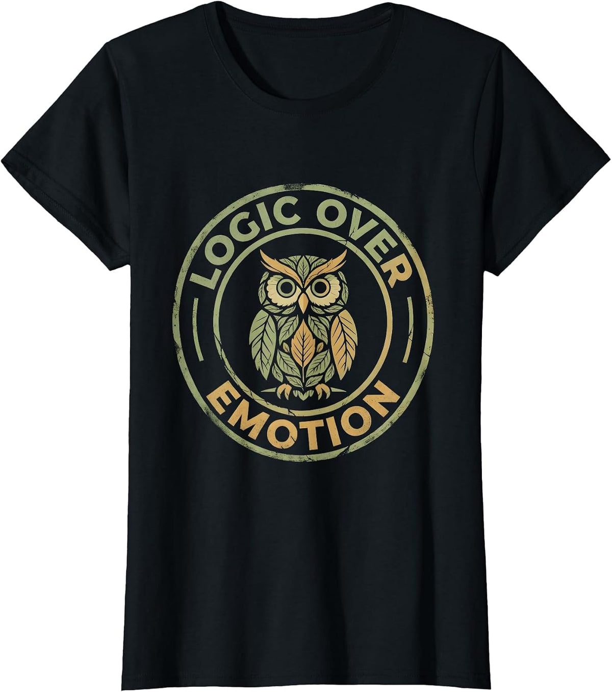 Women's Logic Over Emotion Facts Over Feelings Design T-Shirt - Black