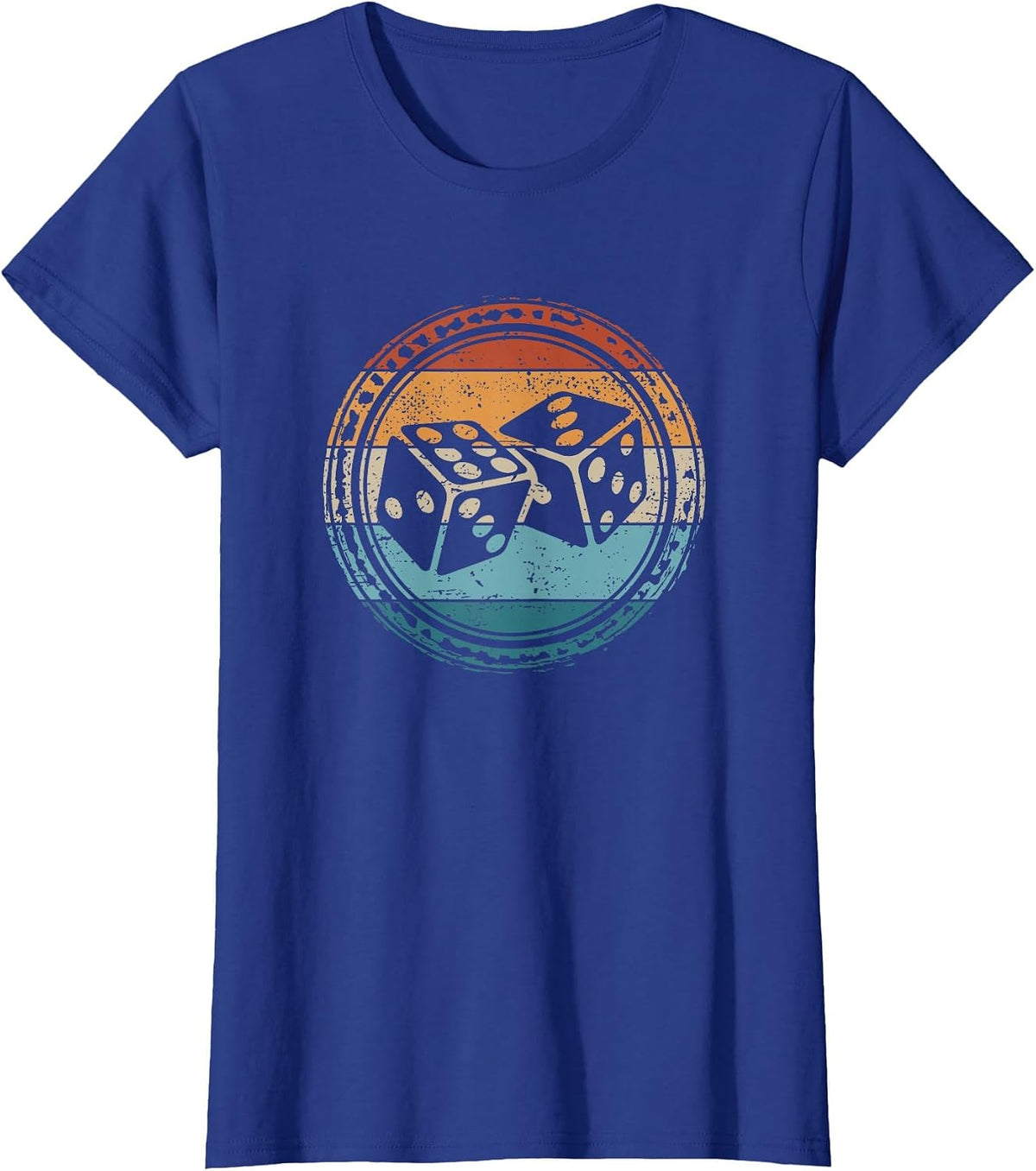 Retro Dice Game Vintage Dice T-Shirt - Royal Blue