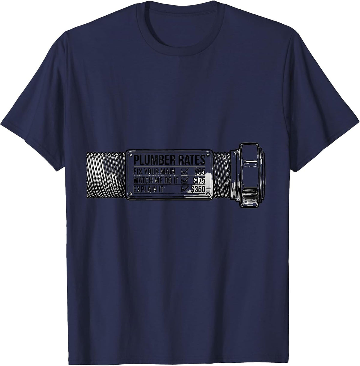 Men's Fix Your Main $95 — Watch Me Do It $175 — Explain It $350 T-Shirt - Navy Blue