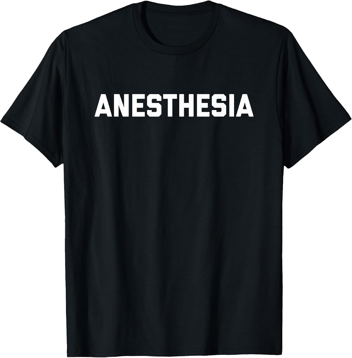 Dark Anesthesia Medical Specialty Design T-Shirt - Black