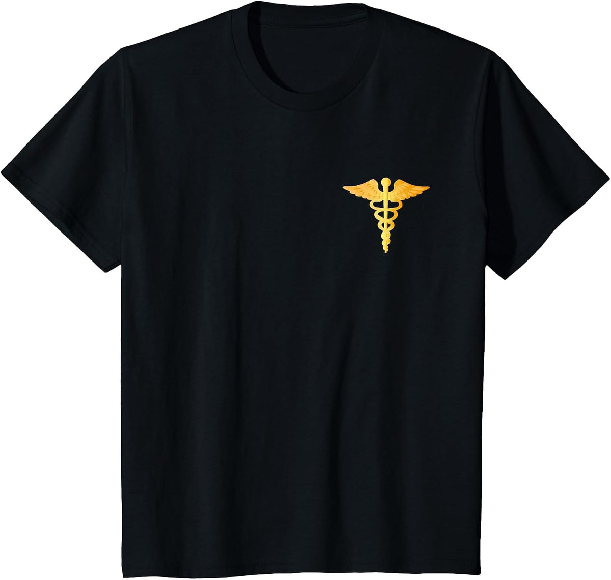 Caduceus Symbol Doctor Nursing Medical Physician Student RN T-Shirt - Black