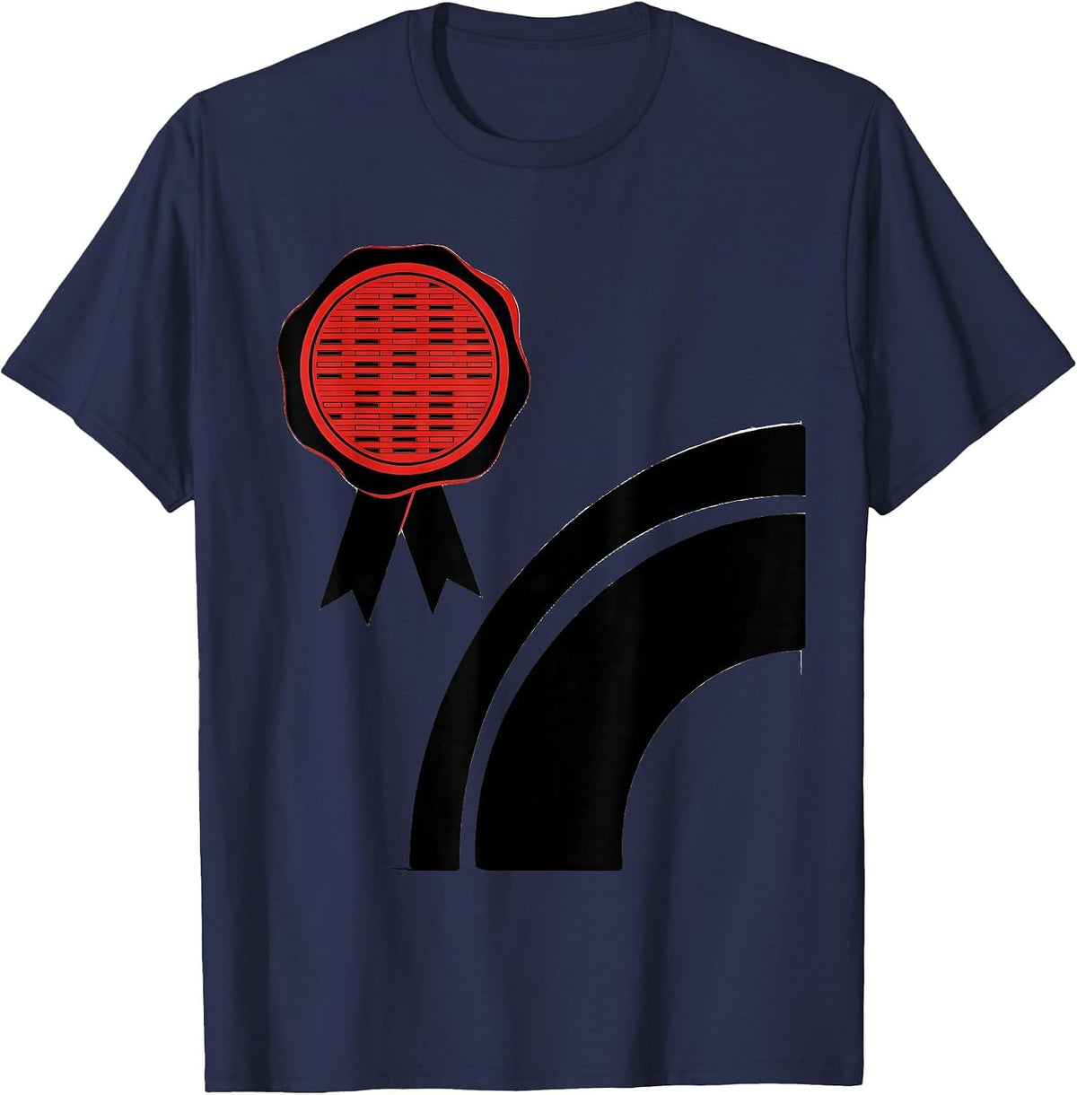 Men's Radiology Tech Seal Badge Occupational Humor T-Shirt - Navy Blue