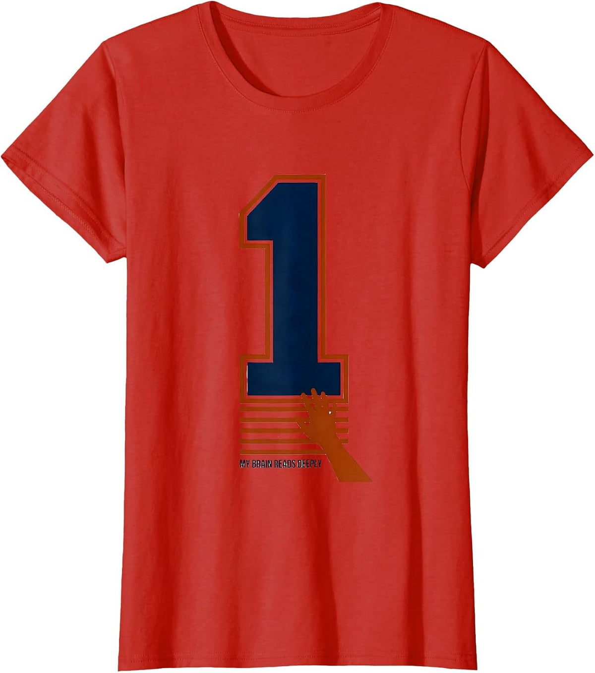 My Brain Reads Deeply Funny Dyslexia Awareness Month Student T-Shirt - Red