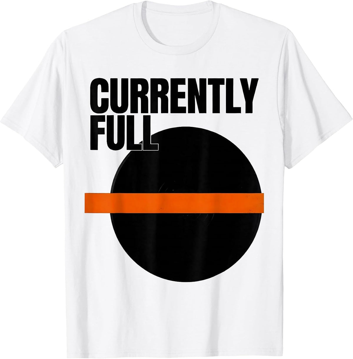 Men's Currently Full Brutalist Lunar Cycle Astronomy Astrology T-Shirt - White