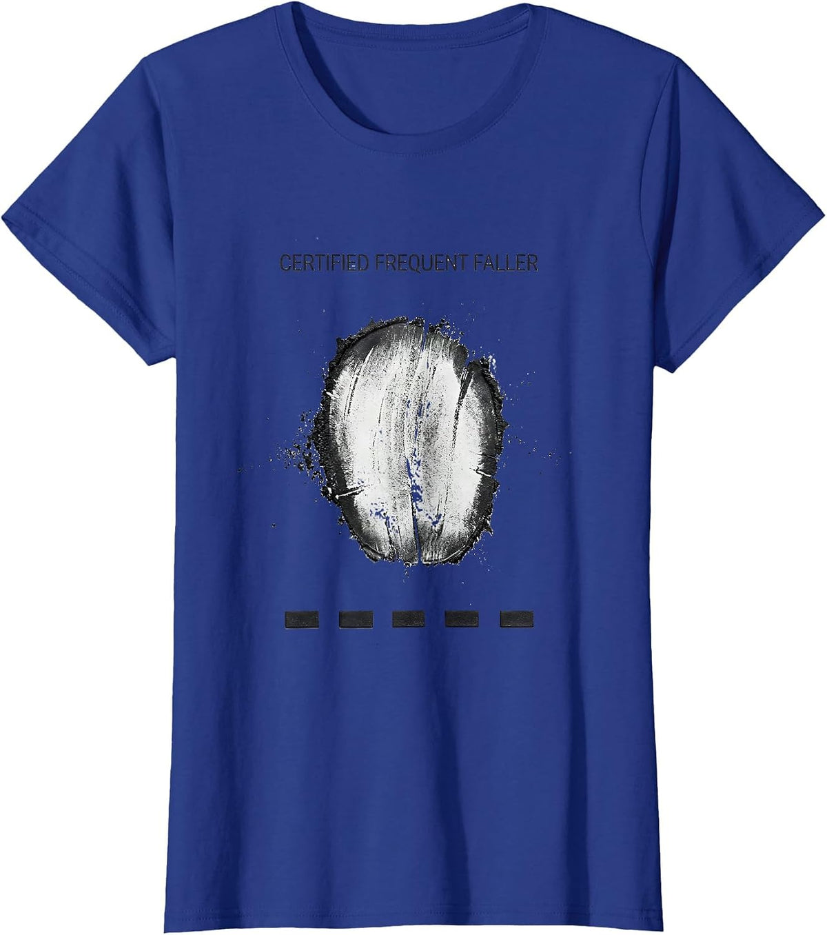 Women's Certified Frequent Faller Funny Rock Climbing Bouldering T-Shirt - Royal Blue