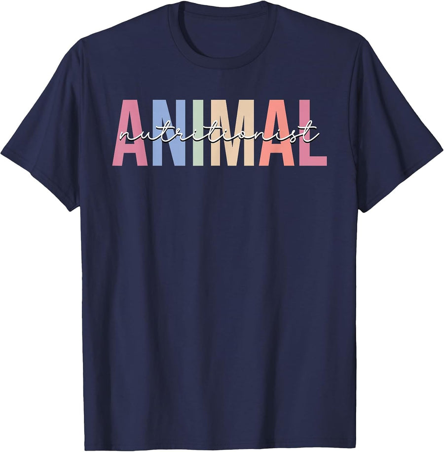 Animal Nutritionist Veterinary Animal Lover T-Shirt - Navy Blue