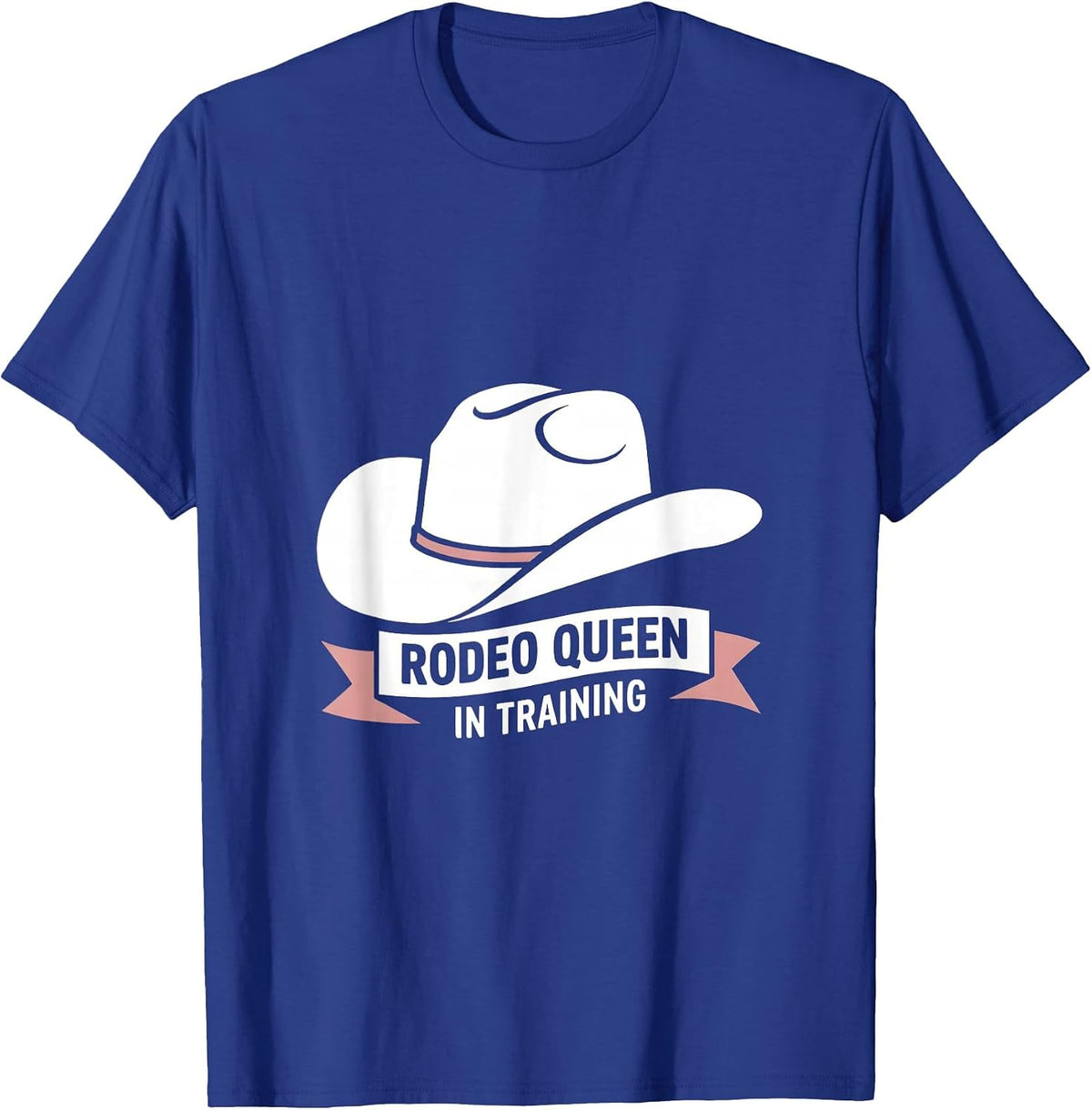 Rodeo Queen In Training Cowgirl Design T-Shirt - Royal Blue