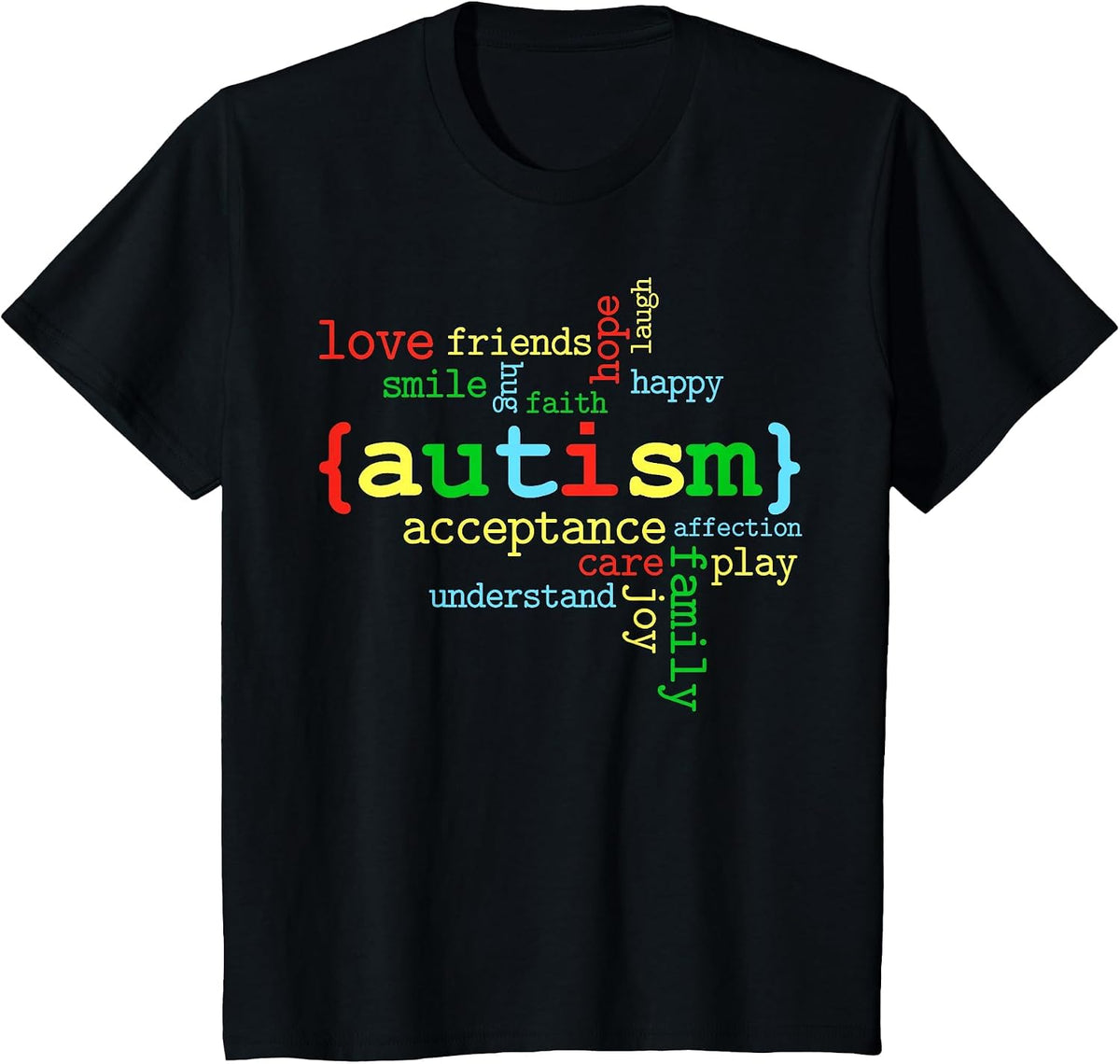 Autism Awareness for Mom Dad Men Women Kids T-Shirt - Black