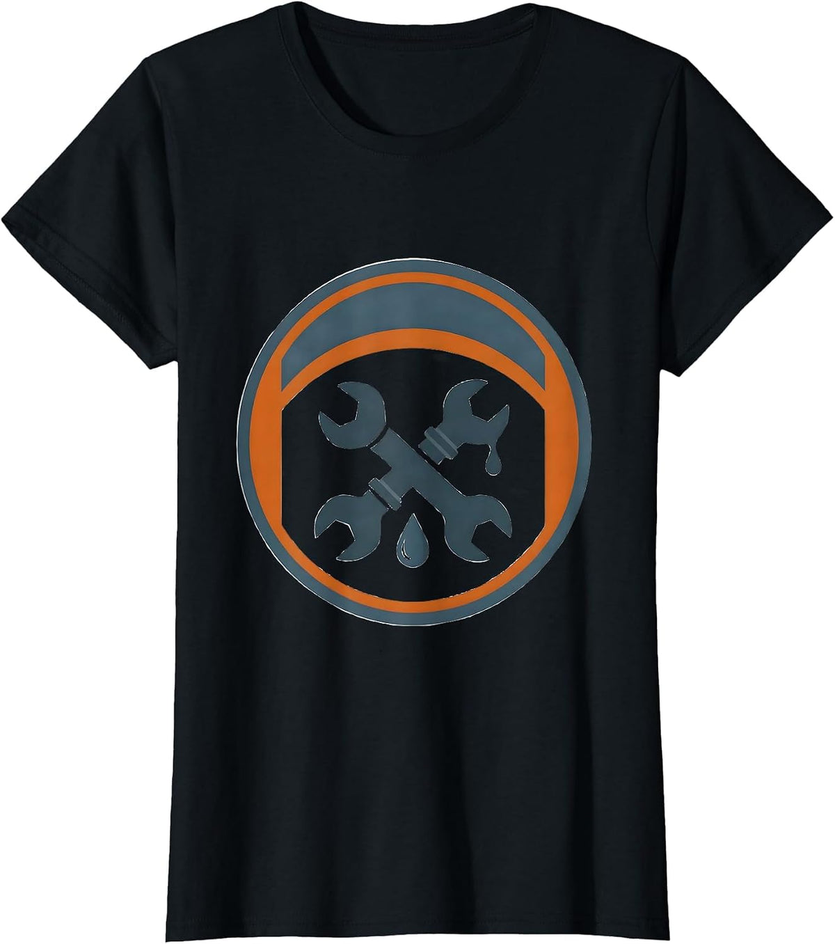 Women's Dad Fixing Leaky Pipe Under Kitchen Sink T-Shirt - Black