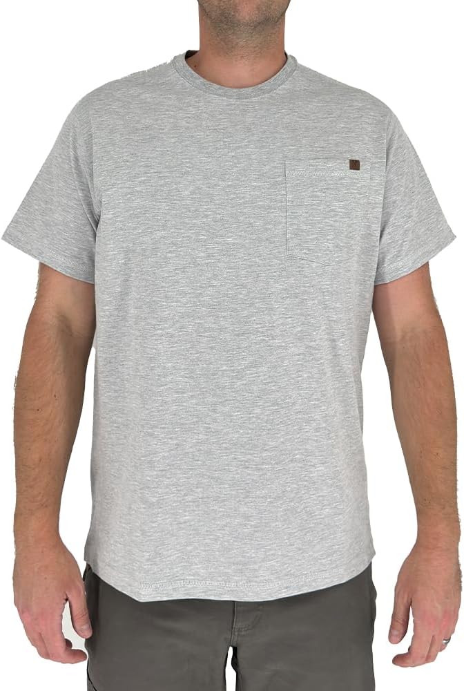 Iron & Haft Men’s Short Sleeve Pocket Work Tee - Heather Grey
