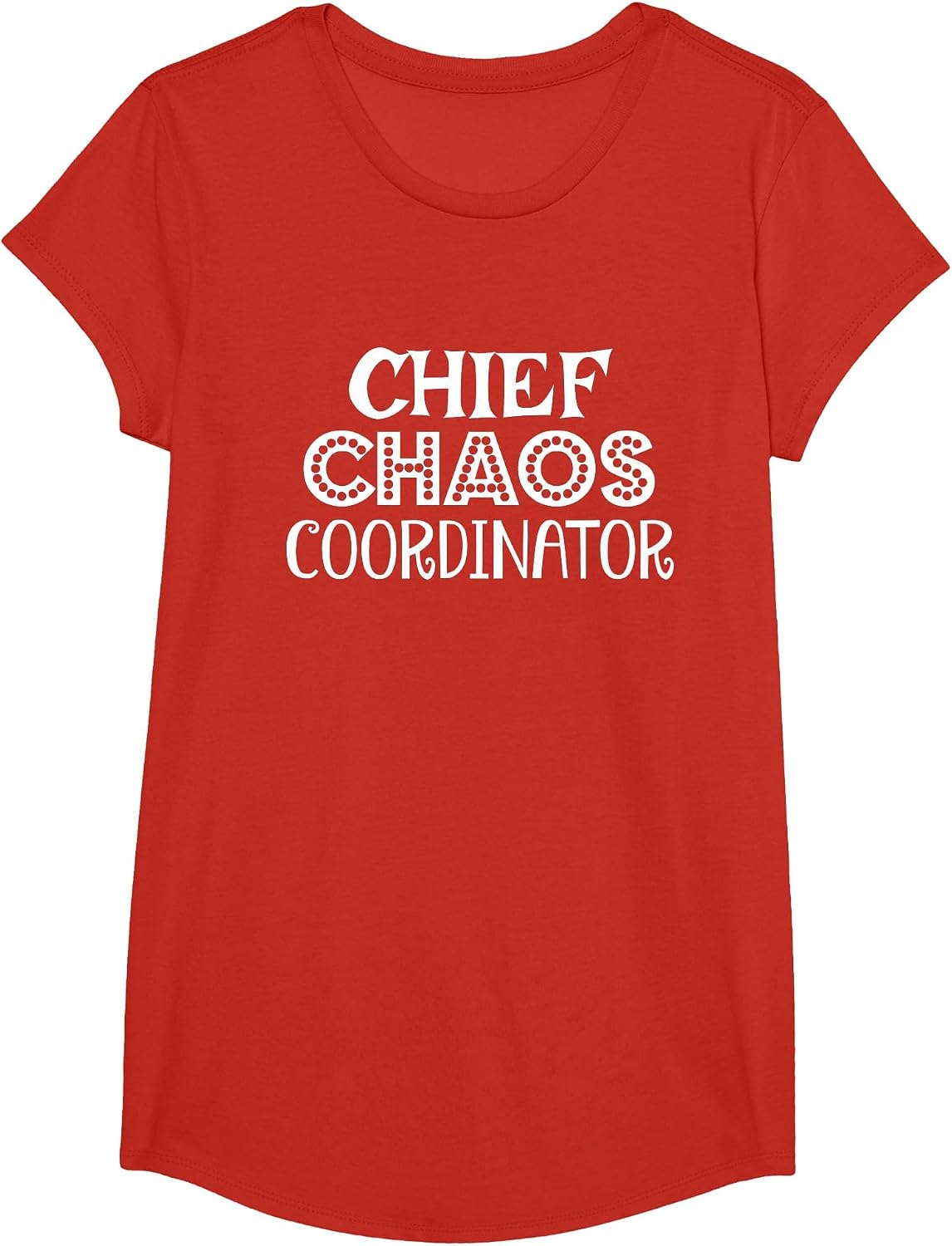 Chief Chaos Coordinator, Funny T-Shirt - Girls Red
