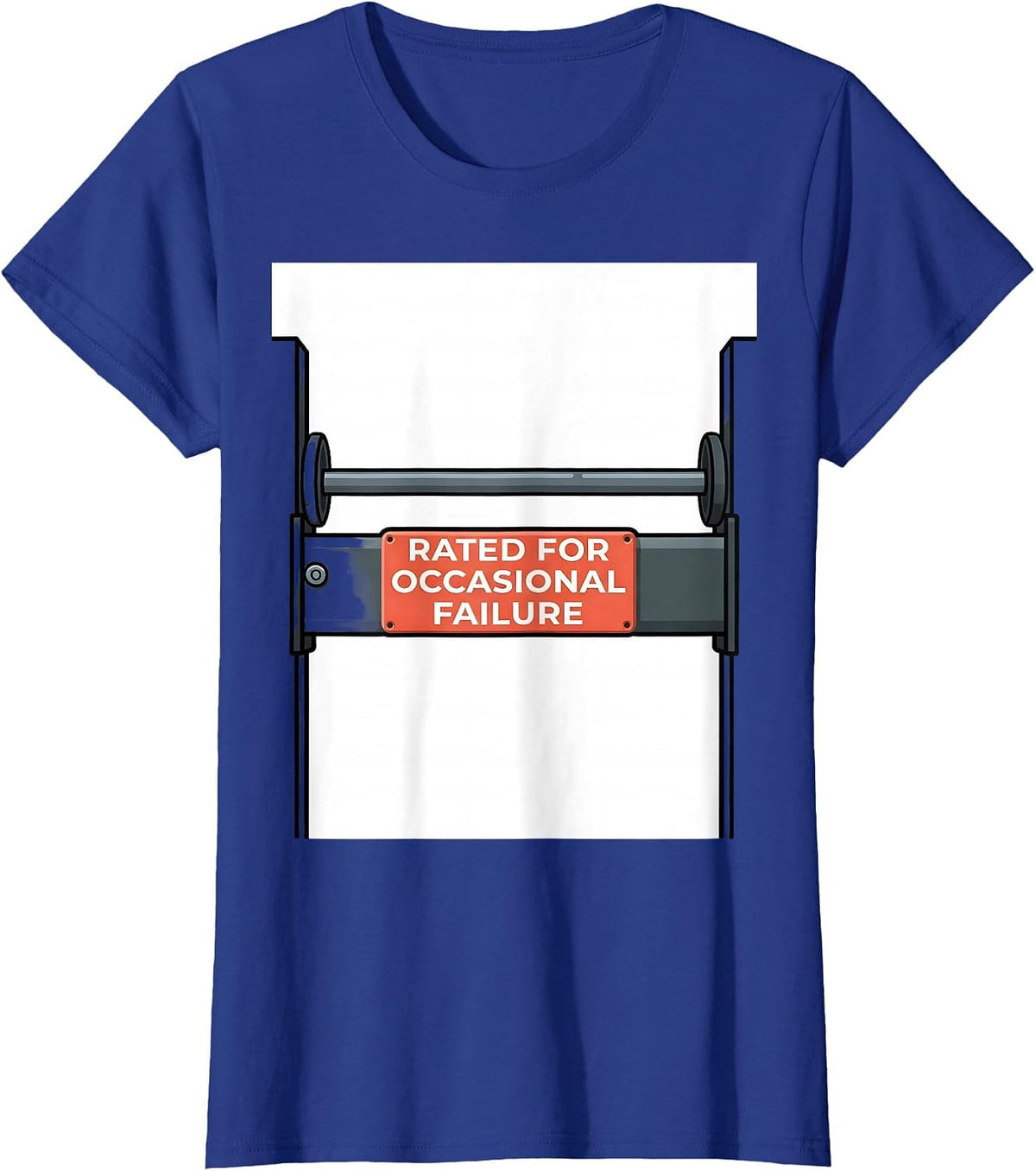 Women's Rated For Occasional Failure Funny Gym Workout Weightlifting T-Shirt - Royal Blue