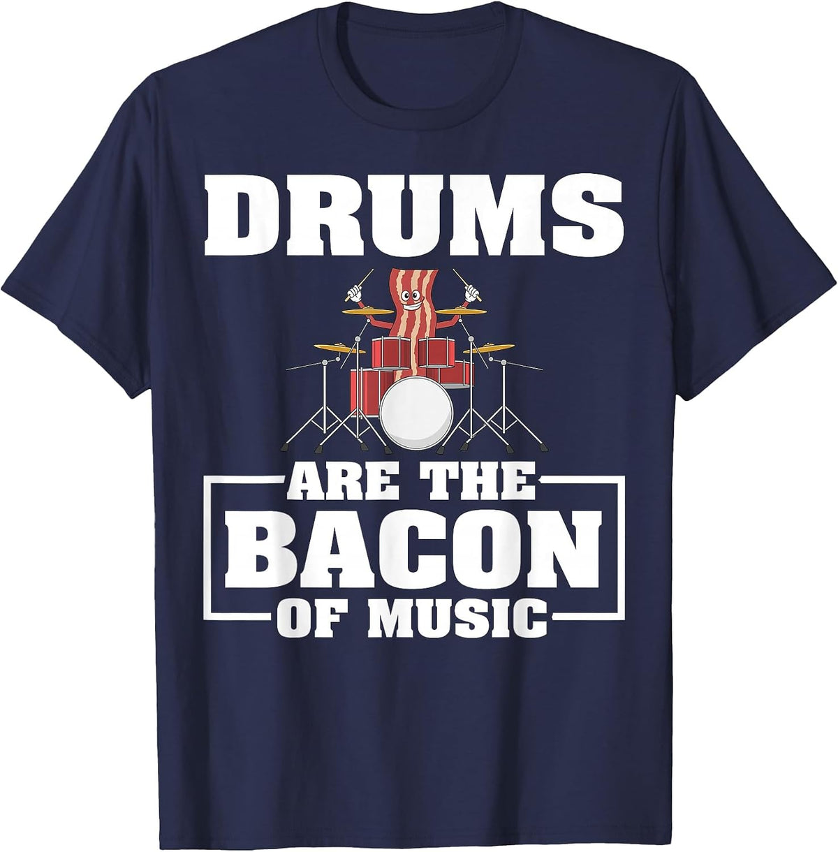 Cool Drums Design for Men Women Music Drumming Drum Drummer T-Shirt - Navy Blue