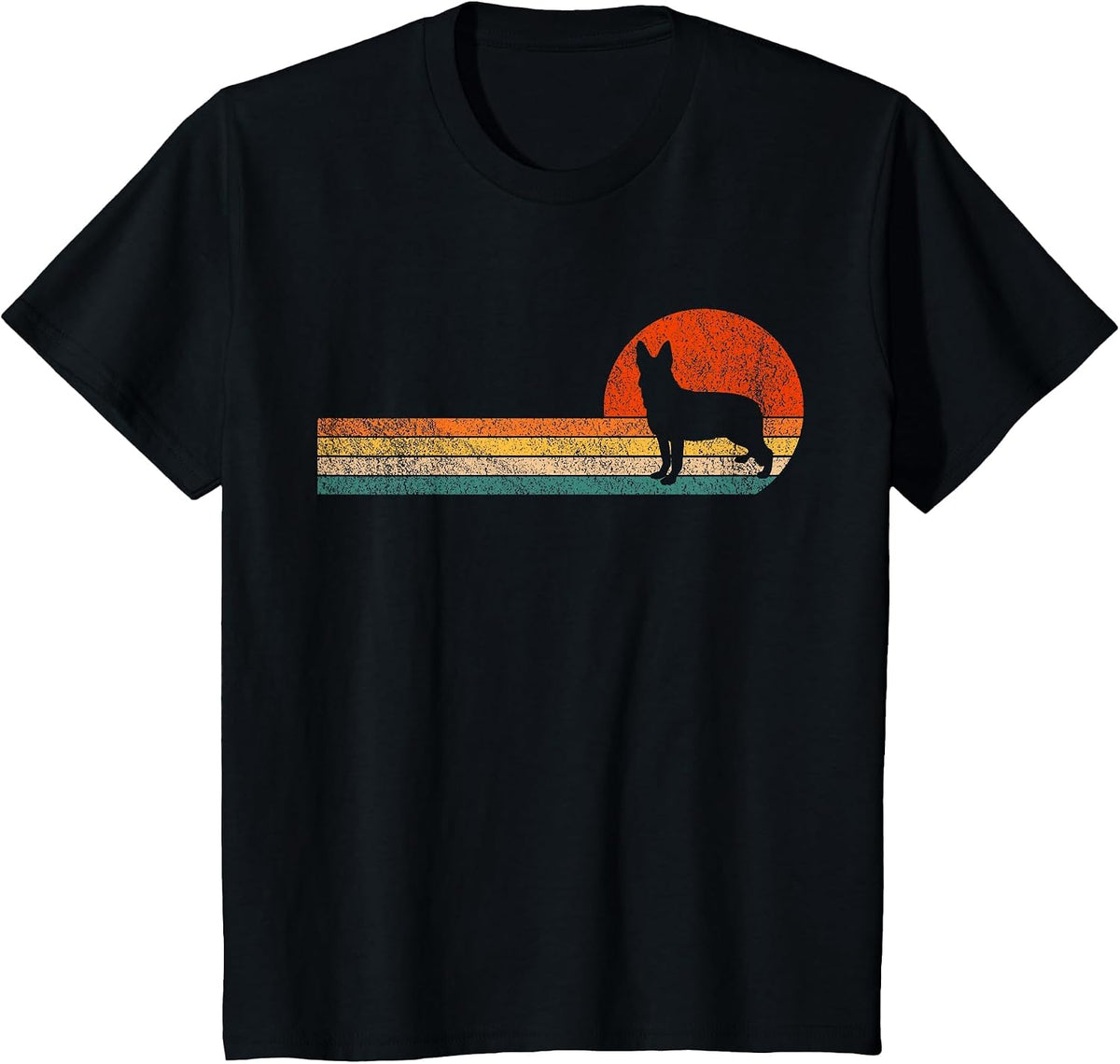 Funny German Shepherd Dog Owner Retro Vintage T-Shirt - Black