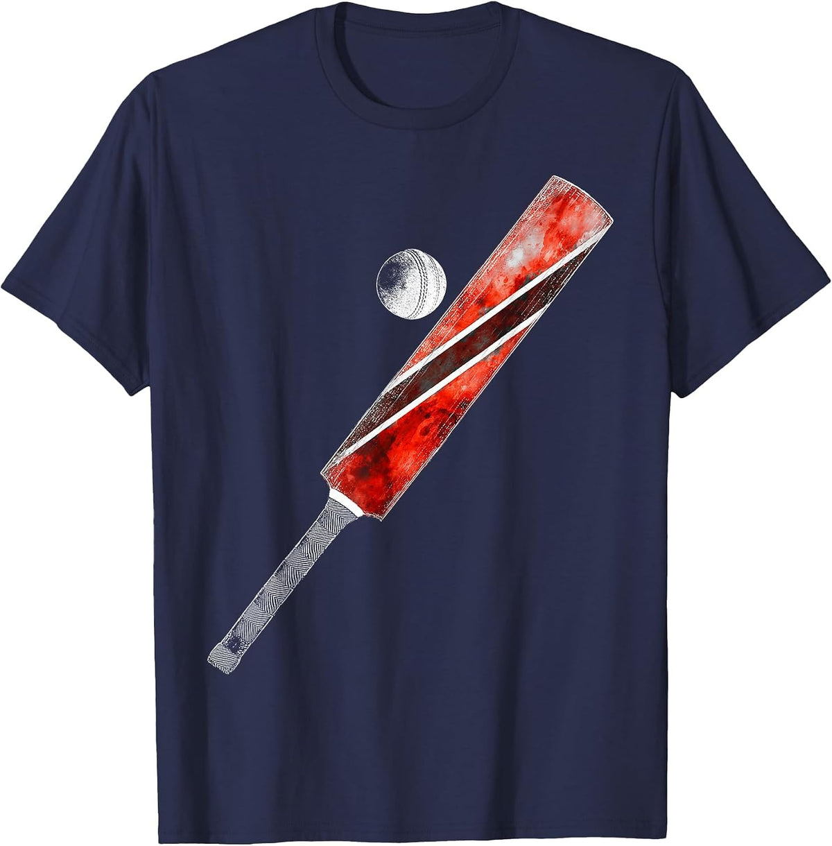 Vintage Cricket Trinidad Flag T-Shirt Trinidadian Pride T-Shirt - Navy Blue