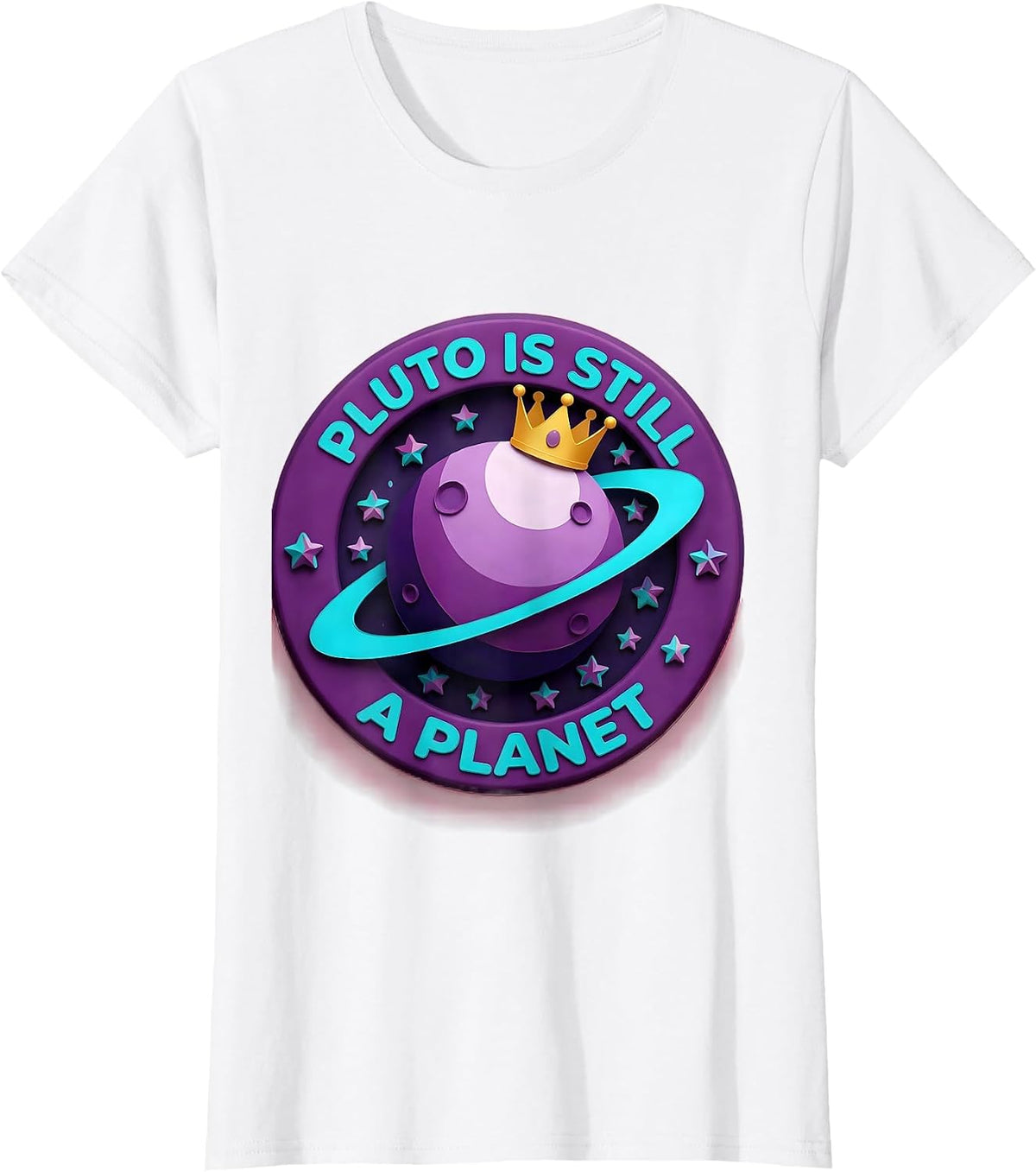 Pluto Is Still A Planet Space Science Design T-Shirt - White