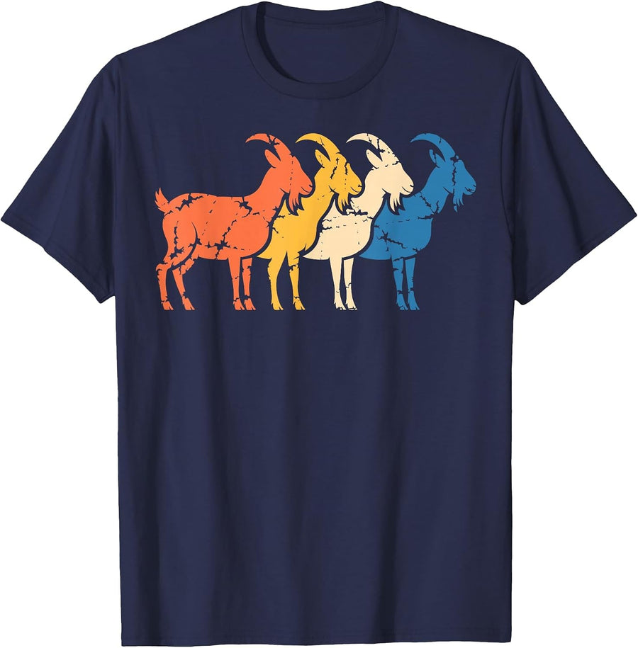 Goat Farmer Funny Goat T-Shirt - Navy Blue