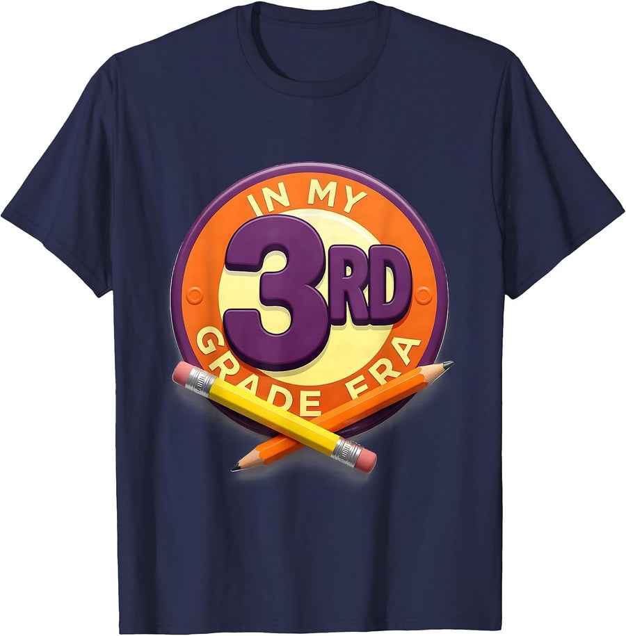 In My Third Grade Era Girl Tie Dye 3rd Grade Back to School T-Shirt - Navy Blue