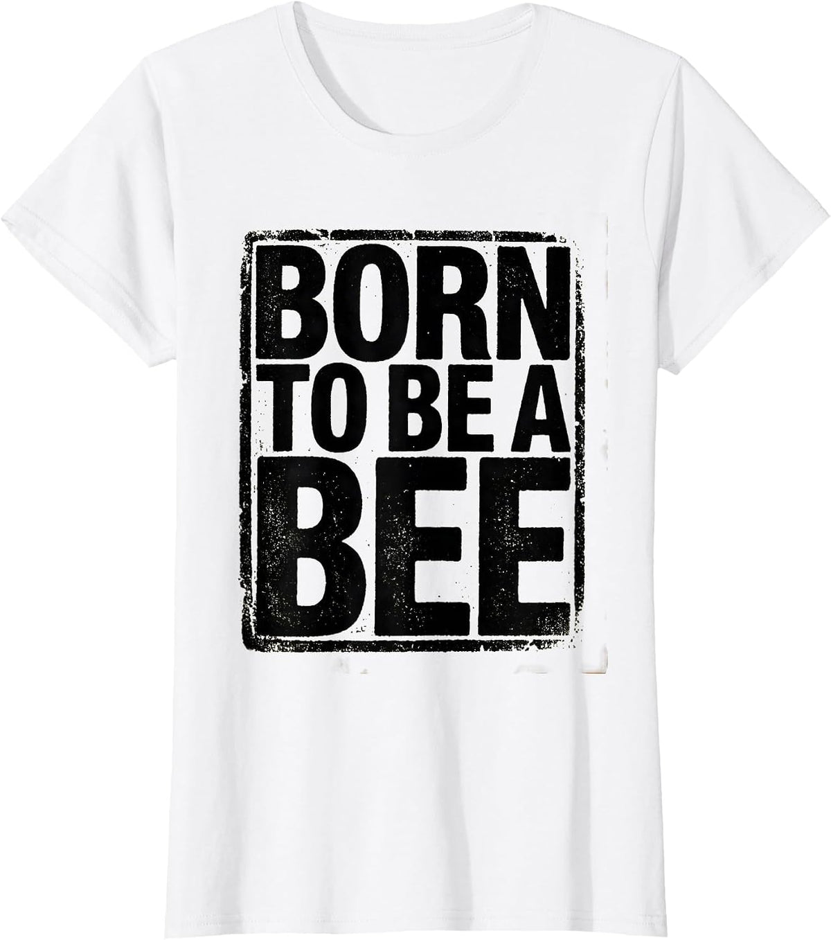 Women's Born to Be a Bee Honeybee Nature Design T-Shirt - White