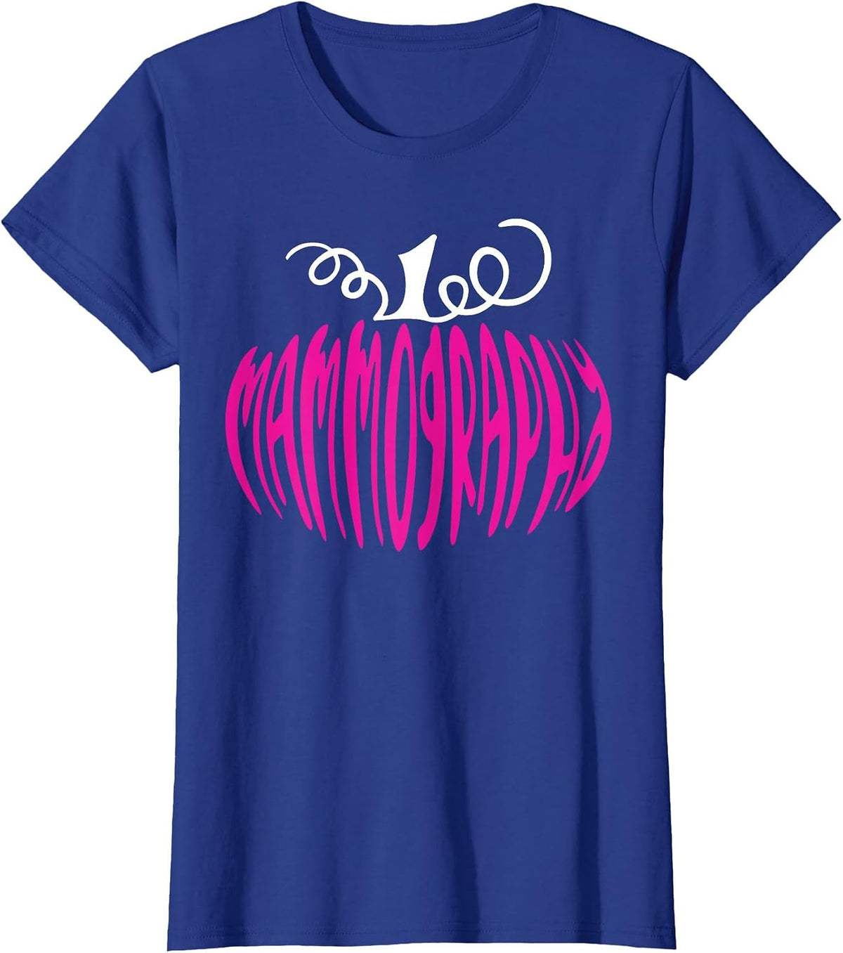 Mammography Pumpkin Mammo Technologist Fall Autumn Halloween T-Shirt - Royal Blue