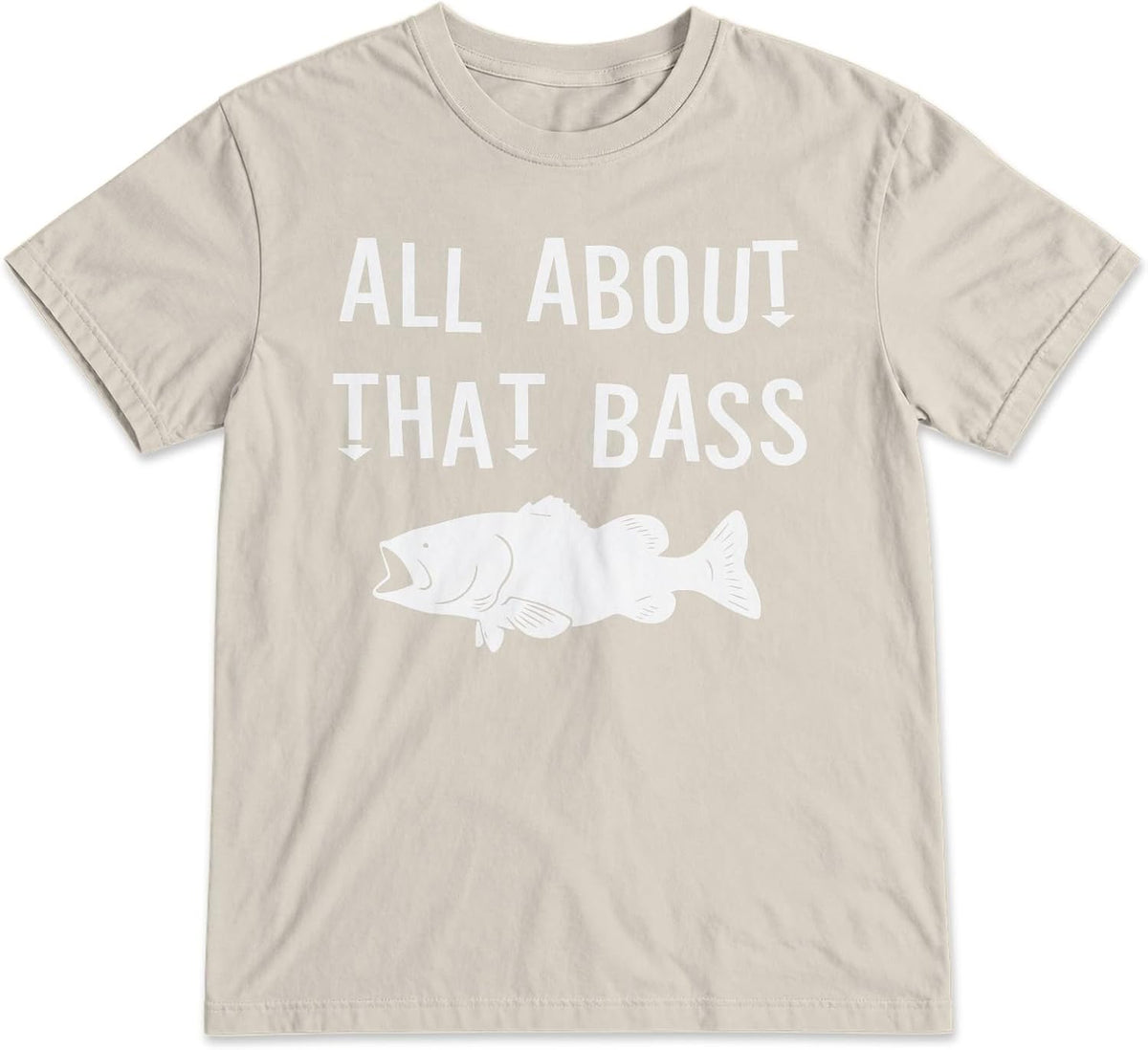All About that Bass Fishing Garment-Dyed T-Shirt - Ivory