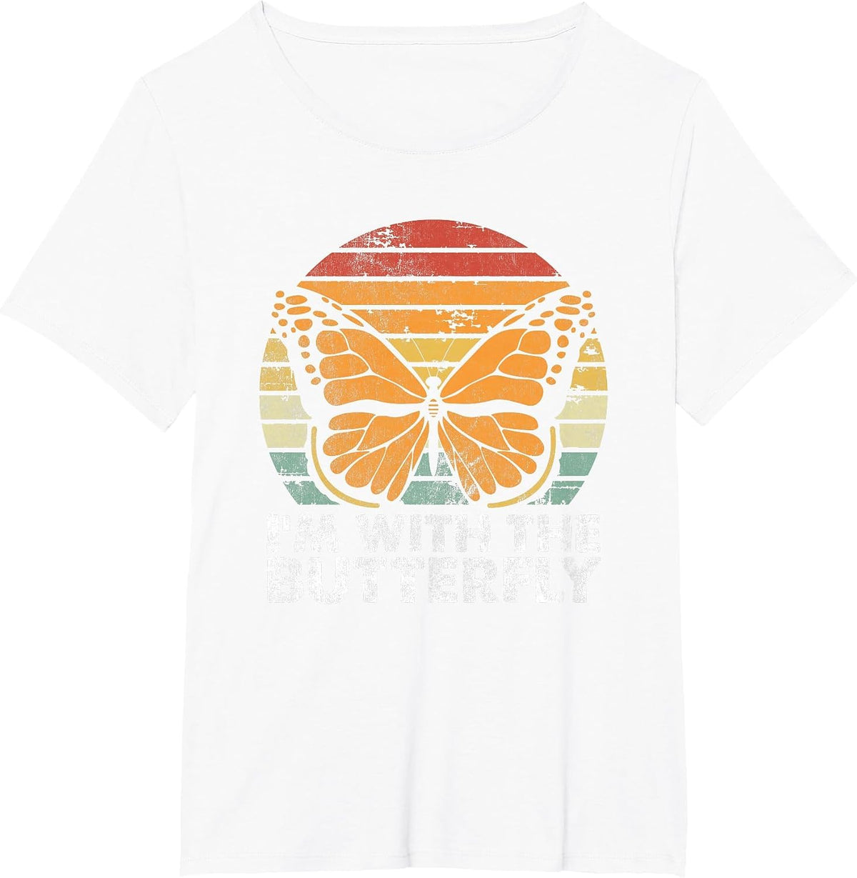 I'm with Butterfly Halloween Costume Matching Couples Party T-Shirt - White