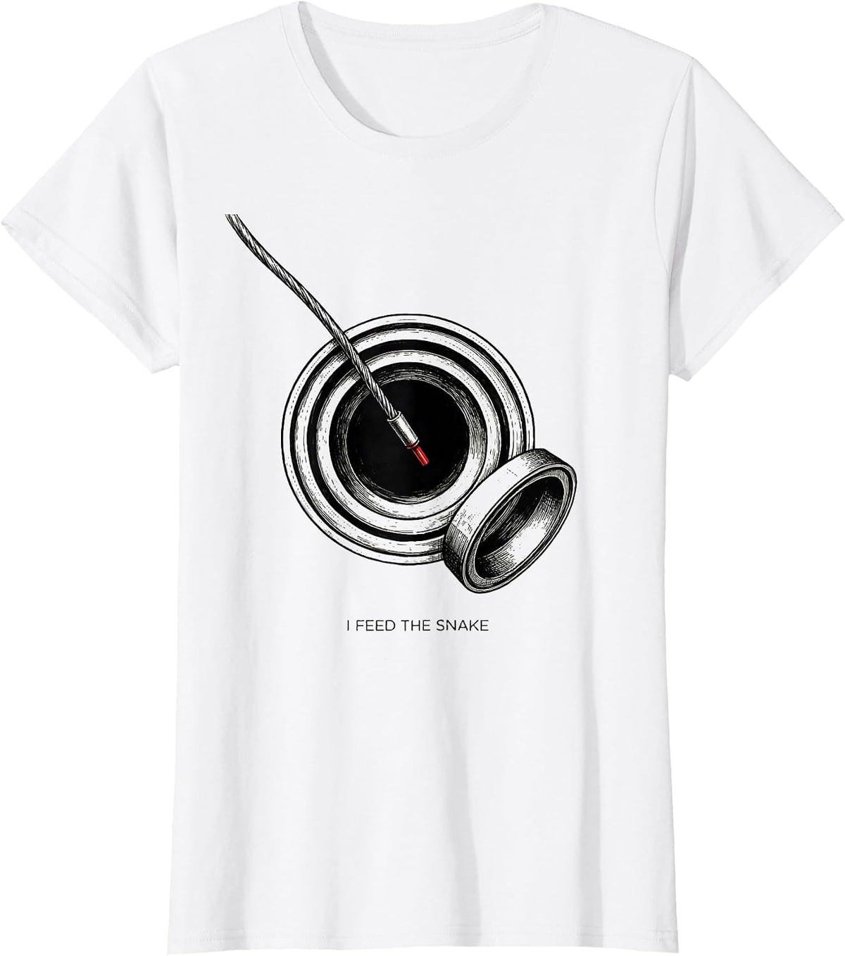 I Feed The Snake Funny Plumber Pipefitter Occupation Humor T-Shirt - White