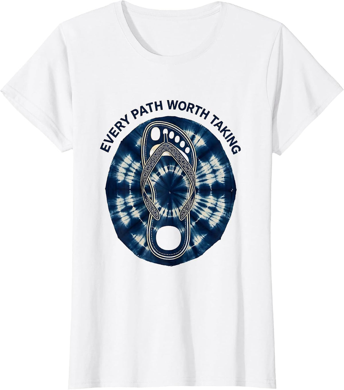 Every Path Worth Taking Outdoor Adventure Sandal T-Shirt - White