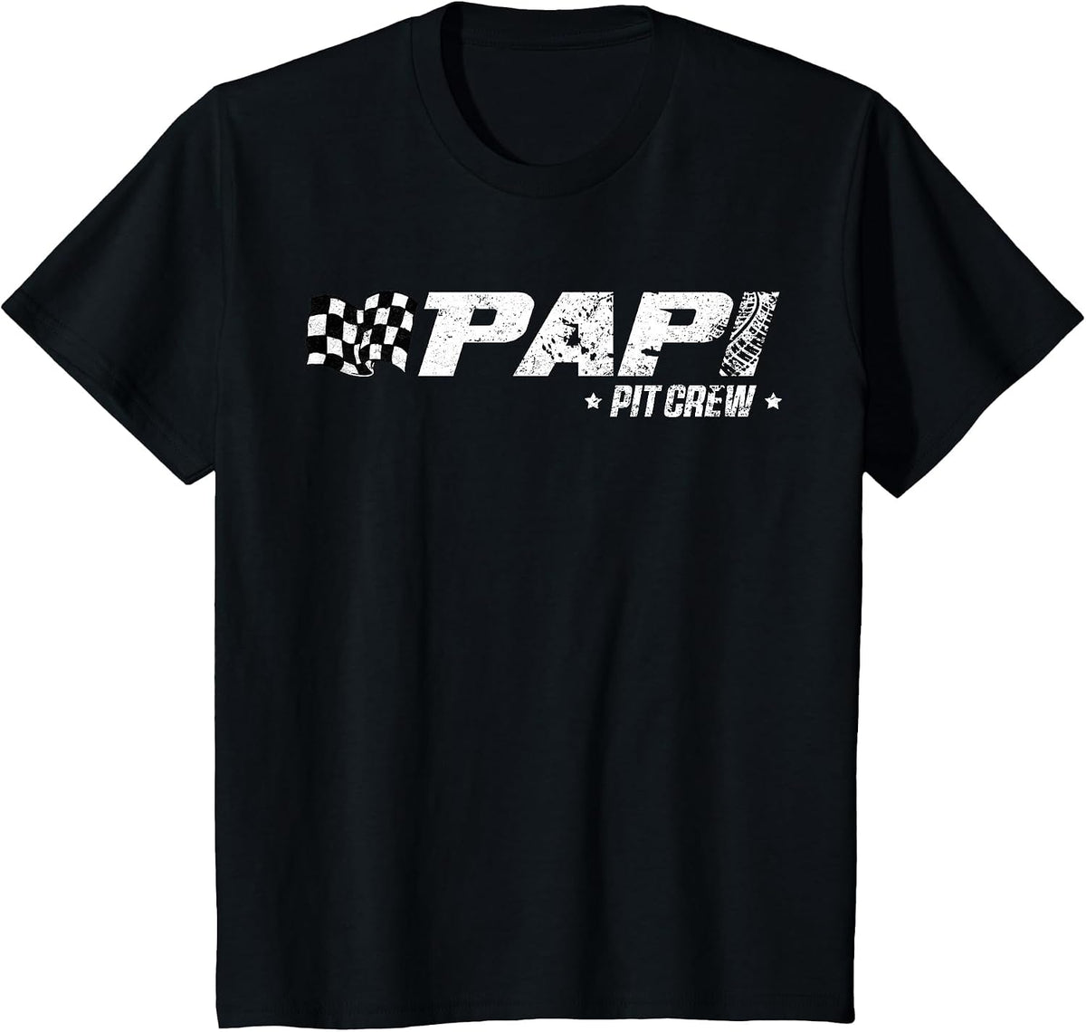 Papi Pit Crew Race Car Birthday Family Racing T-Shirt - Black