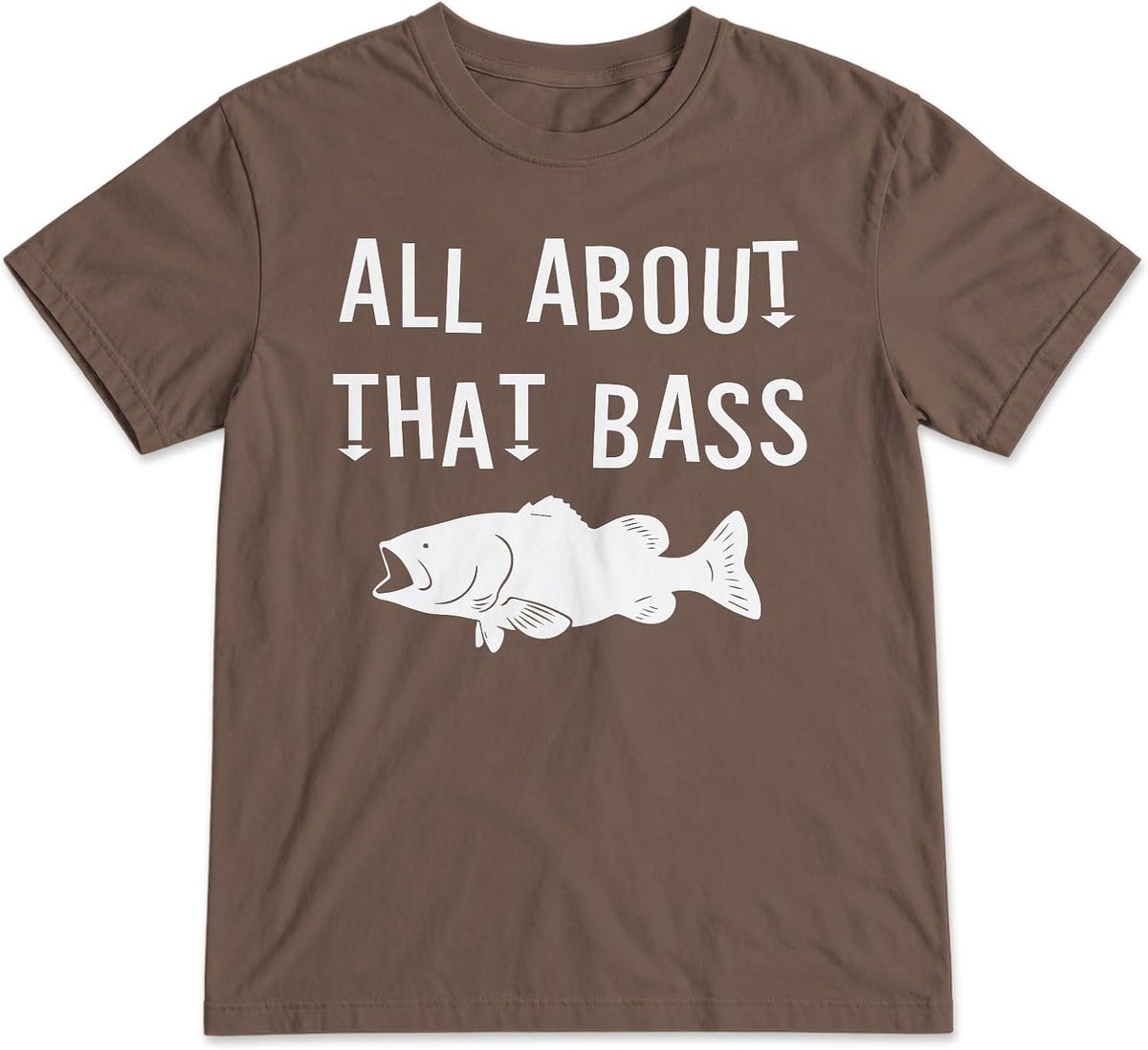 All About that Bass Fishing Garment-Dyed T-Shirt - Espresso