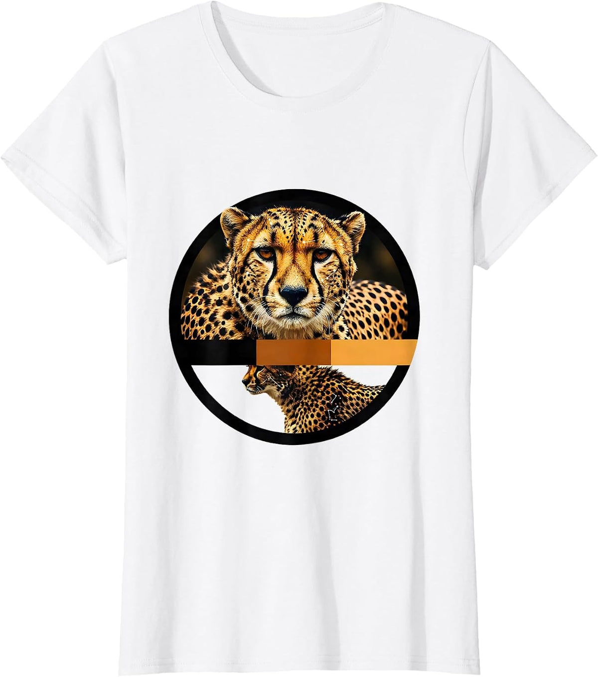 Cheetah Spot Constellation Star Map Animal Print T-Shirt - White