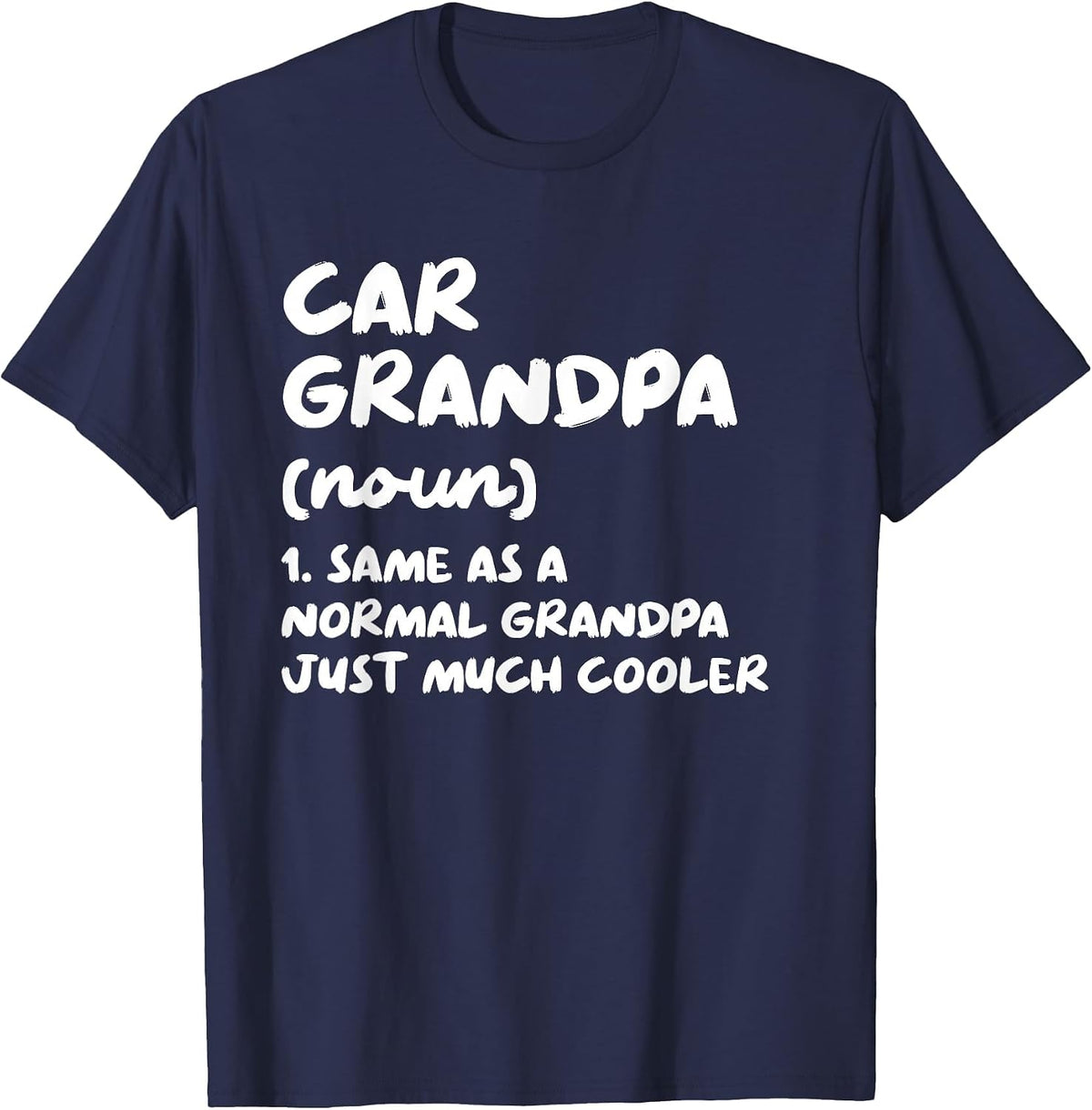 Car Grandpa Definition Funny Garage Car Mechanic T-Shirt - Navy Blue
