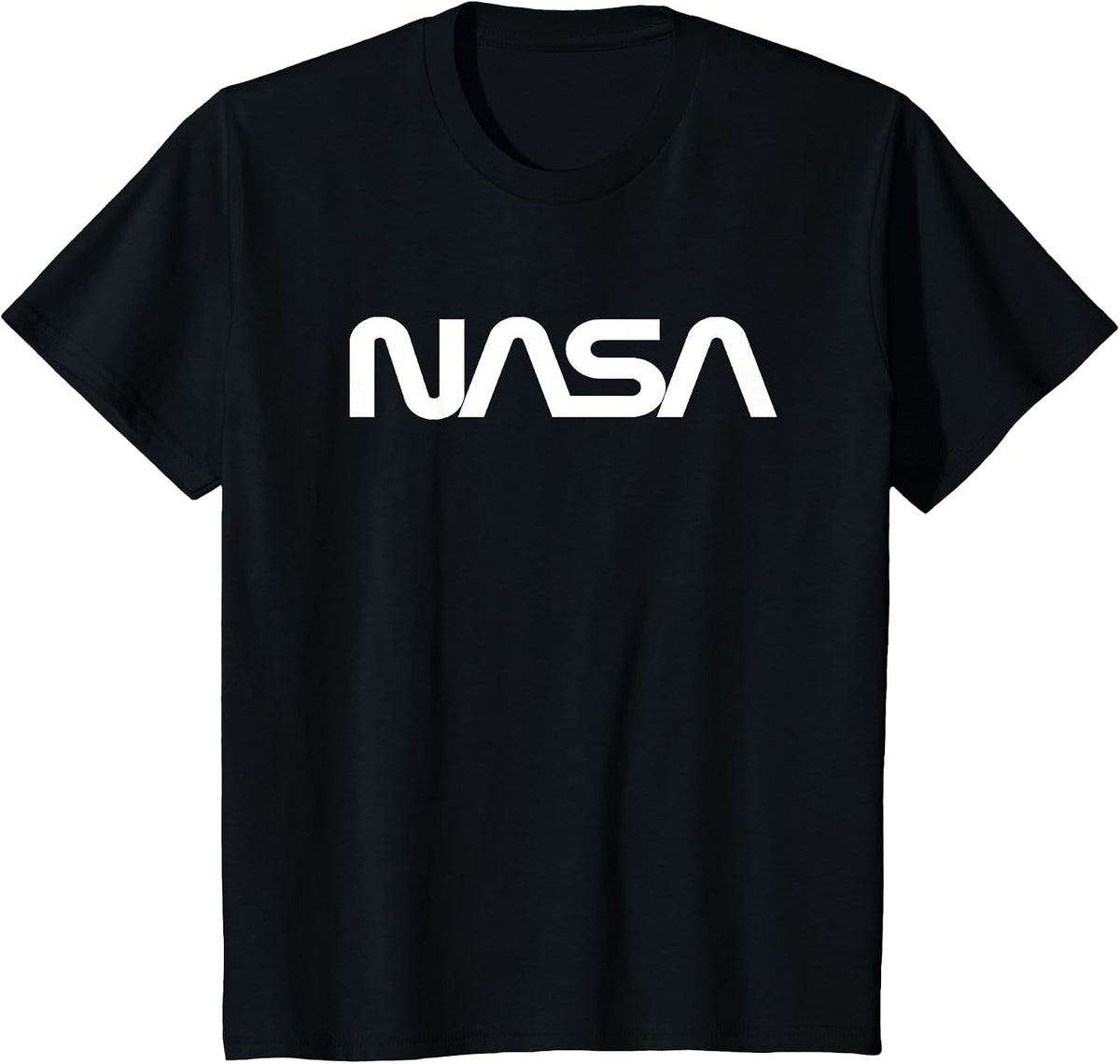 Classic NASA Worm White Logo T-Shirt - Black