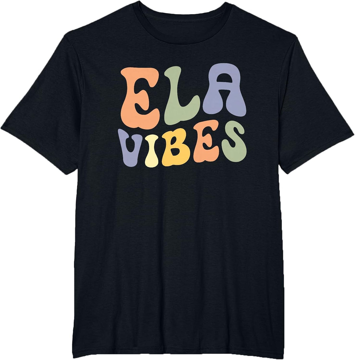 ELA Vibes ELA Teacher English Language Arts Teacher T-Shirt - Black